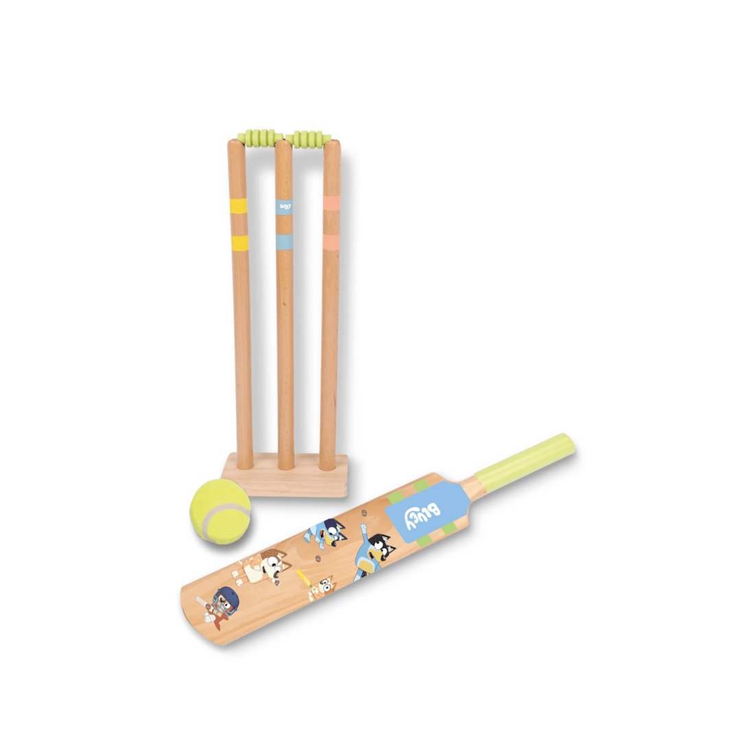 6 Bluey - Wooden Cricket Set (10 Pieces) Activity Playset, Ages 3+ - Multi, 6 of 7