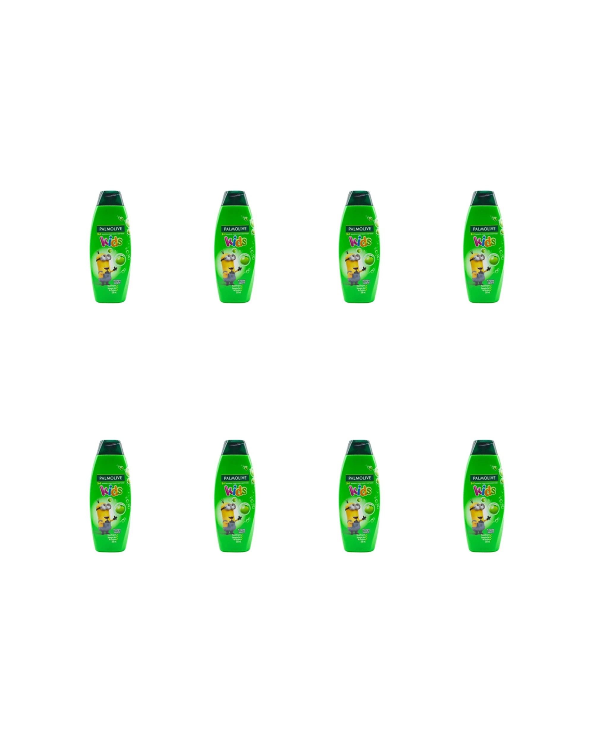 1 Palmolive Kids 3in1 Shampoo Conditioner Body Wash 350ml 8PK Happy Apple - Green, 1 of 3