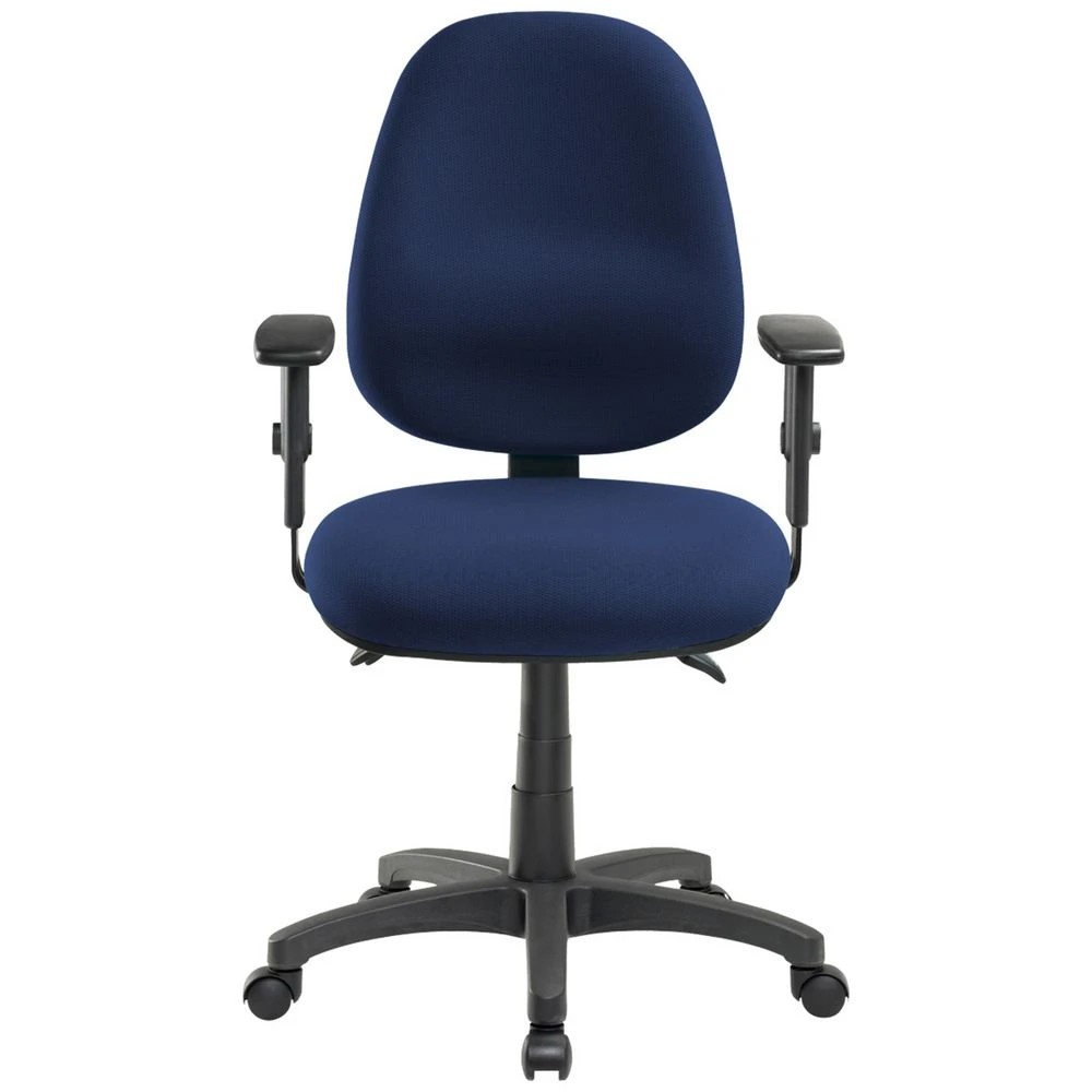 3 Pago Matrix II Plus Heavy-Duty w/Height Adjustable Arms Navy Drafting Chairs, 3 of 6