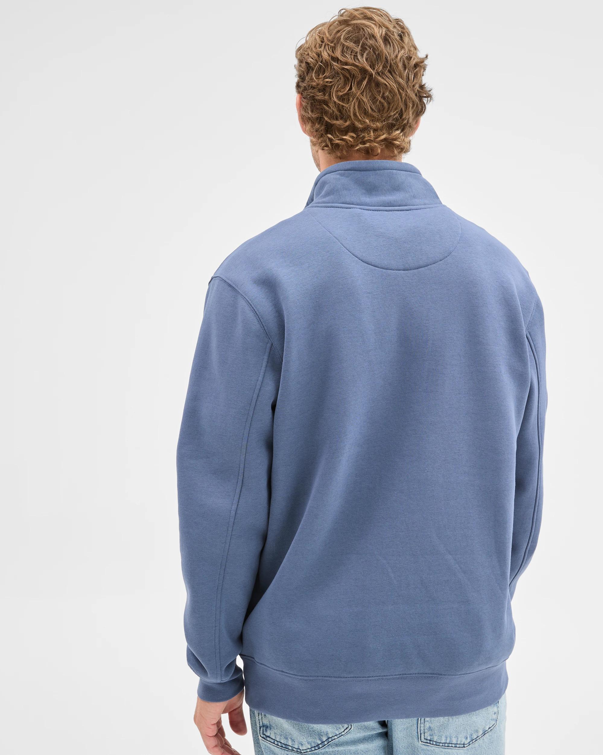 8 Target Man Australian Cotton Blend Fleece 1/2 Zip Top VINTAGE INDIGO, 8 of 8
