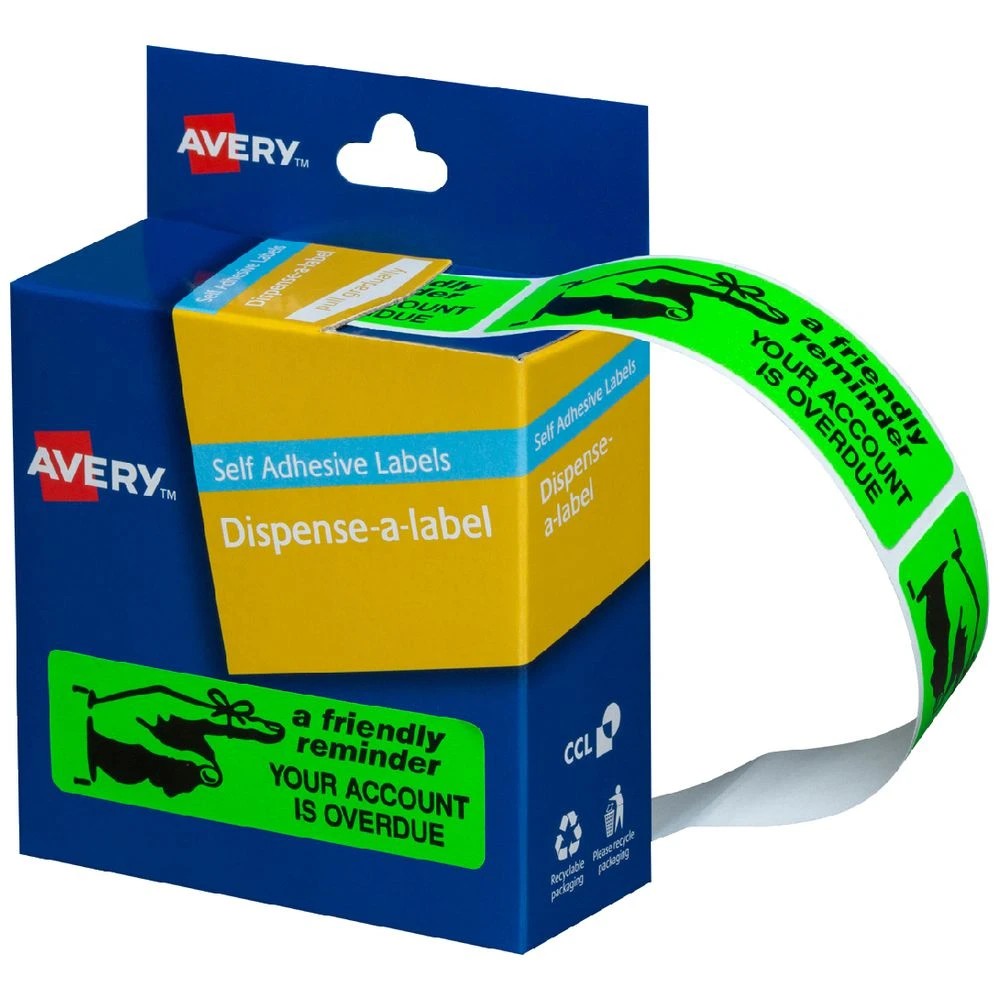 1 Avery 'Friendly Reminder' Printed Labels 19 x 64mm 125 Pack, 1 of 2