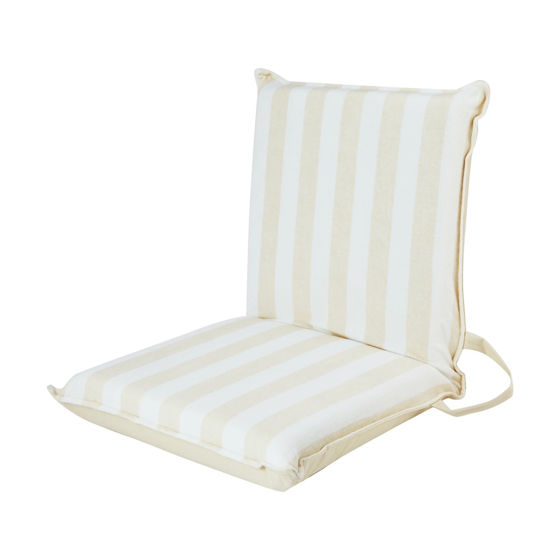 1 Towelling Recliner - Natural Stripe, 1 of 8