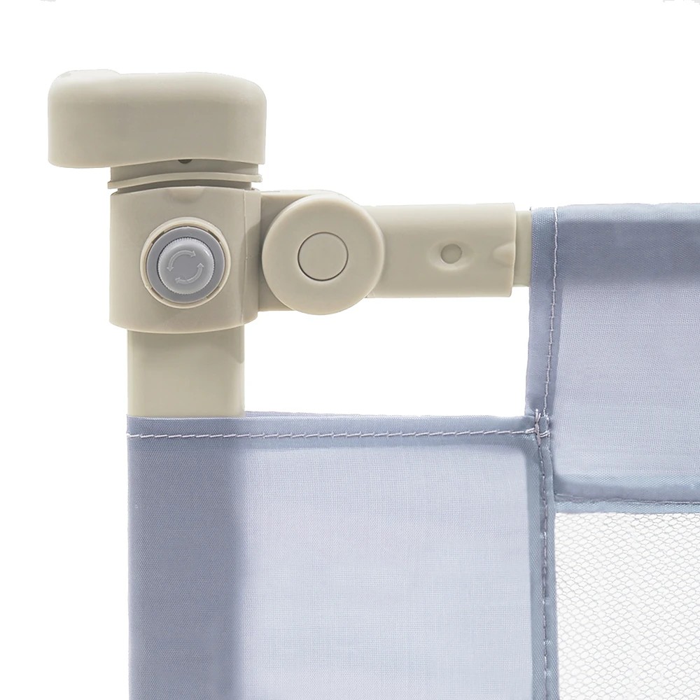 5 Playpals Baby Bed Rail 180x98CM Height Adjustable Kids Safety Toddler Protect - Grey, 5 of 6