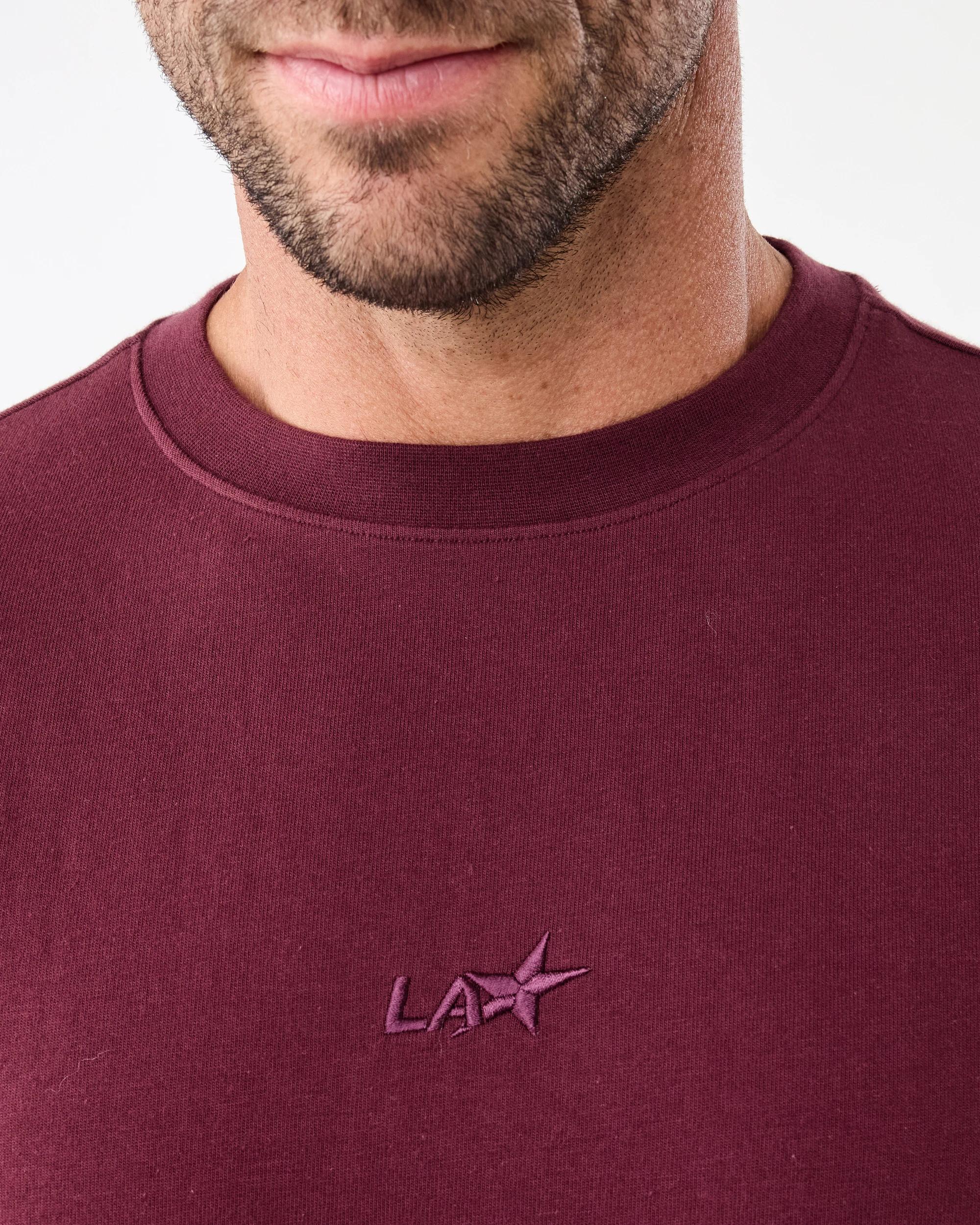 5 Oversized Heavyweight T-shirt Red Royale, 5 of 6