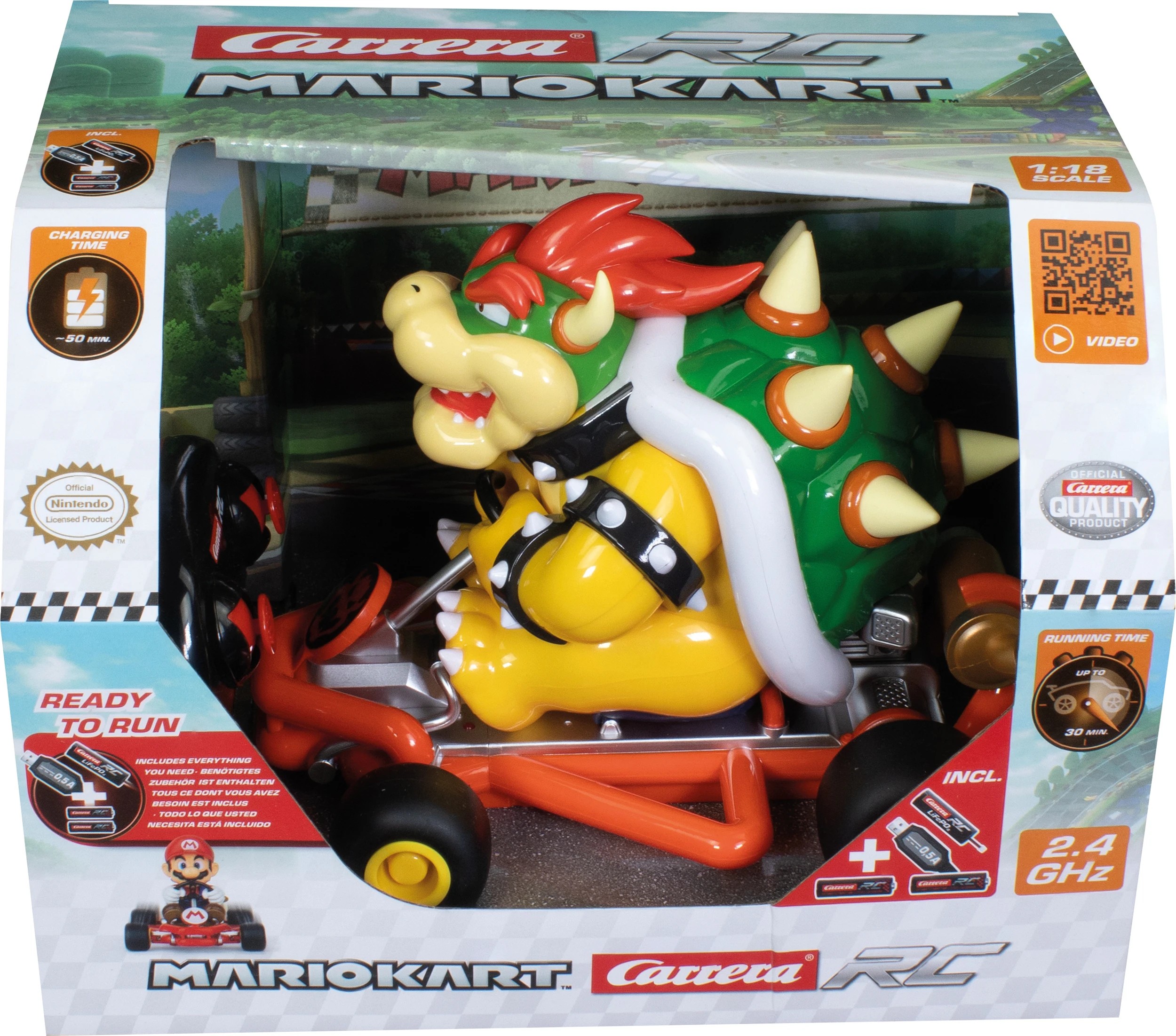 1 2.4GHz Mario Kart Bowser RC Car, 1 of 7