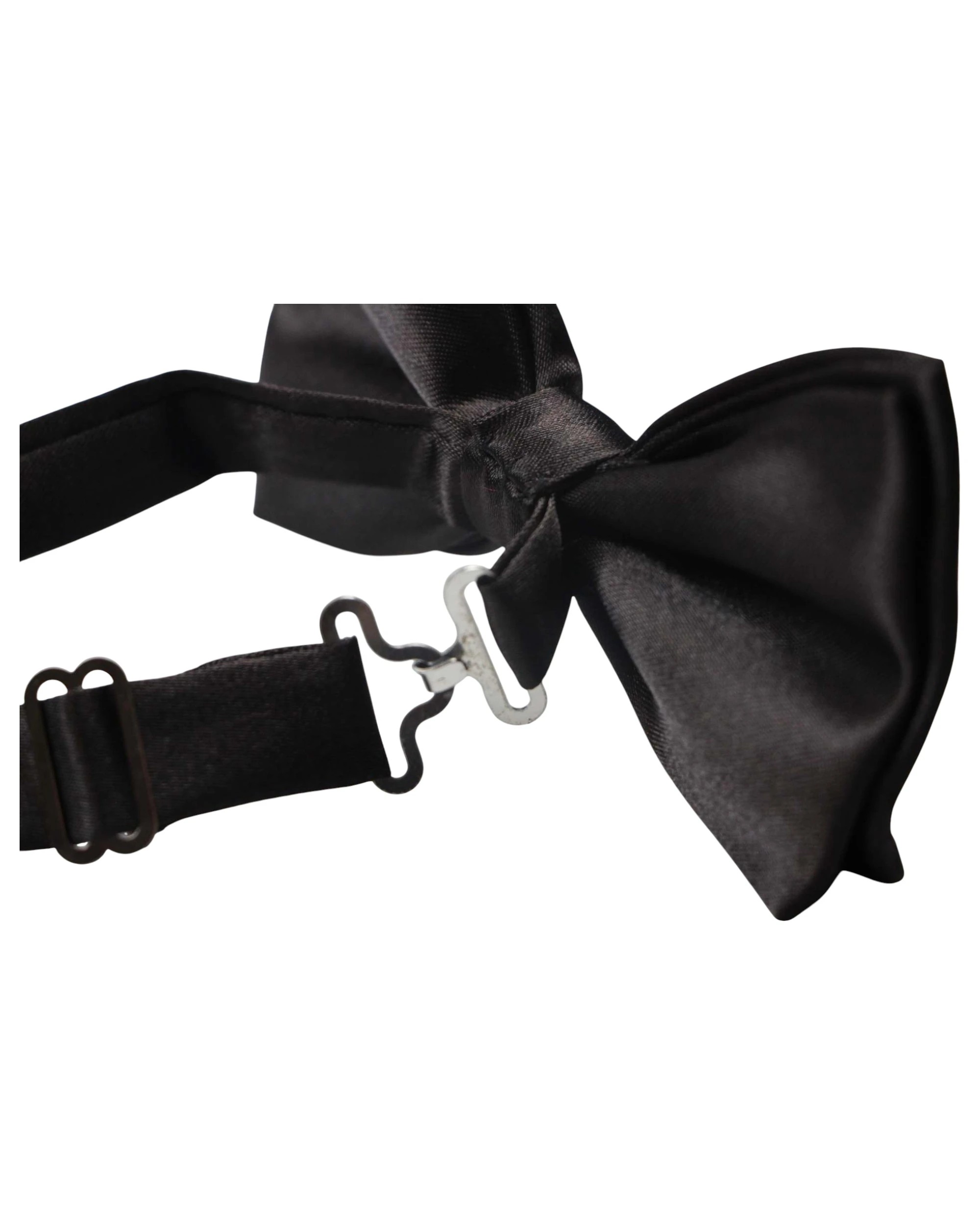 2 Zasel Mens Dark Brown Solid Plain Colour Bow Tie - Brown, 2 of 5