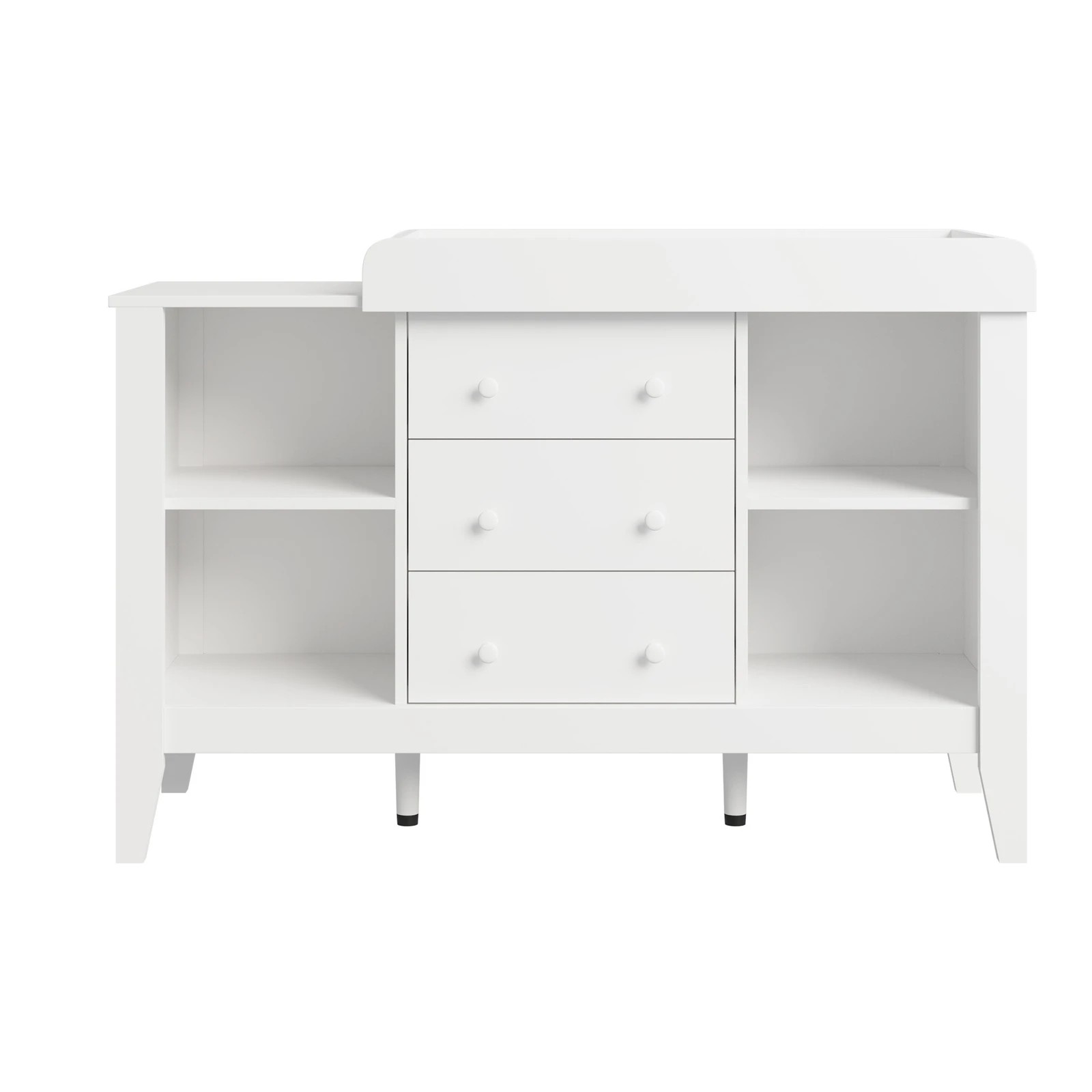 7 Oikiture Baby Changing Table Drawers Chest Kids Cabinet Changer Nursery - White, 7 of 10