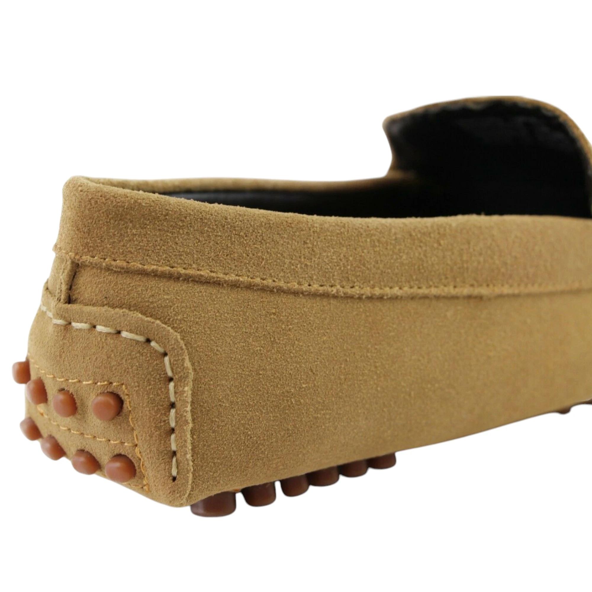 3 Zasel Mens Summer Boat Shoes Suede Casual Slip On Deck Driving Loafers CAMEL, 3 of 4