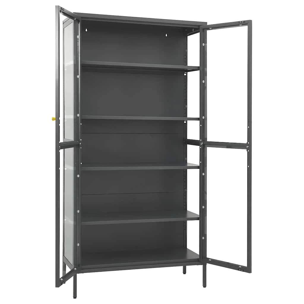 7 Vidaxl Display Cabinet - Charcoal, 7 of 10