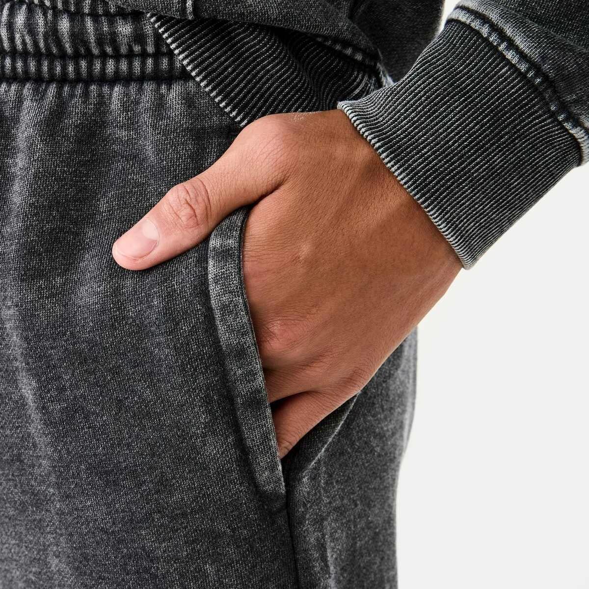 4 Washed Trackpants Black, 4 of 8