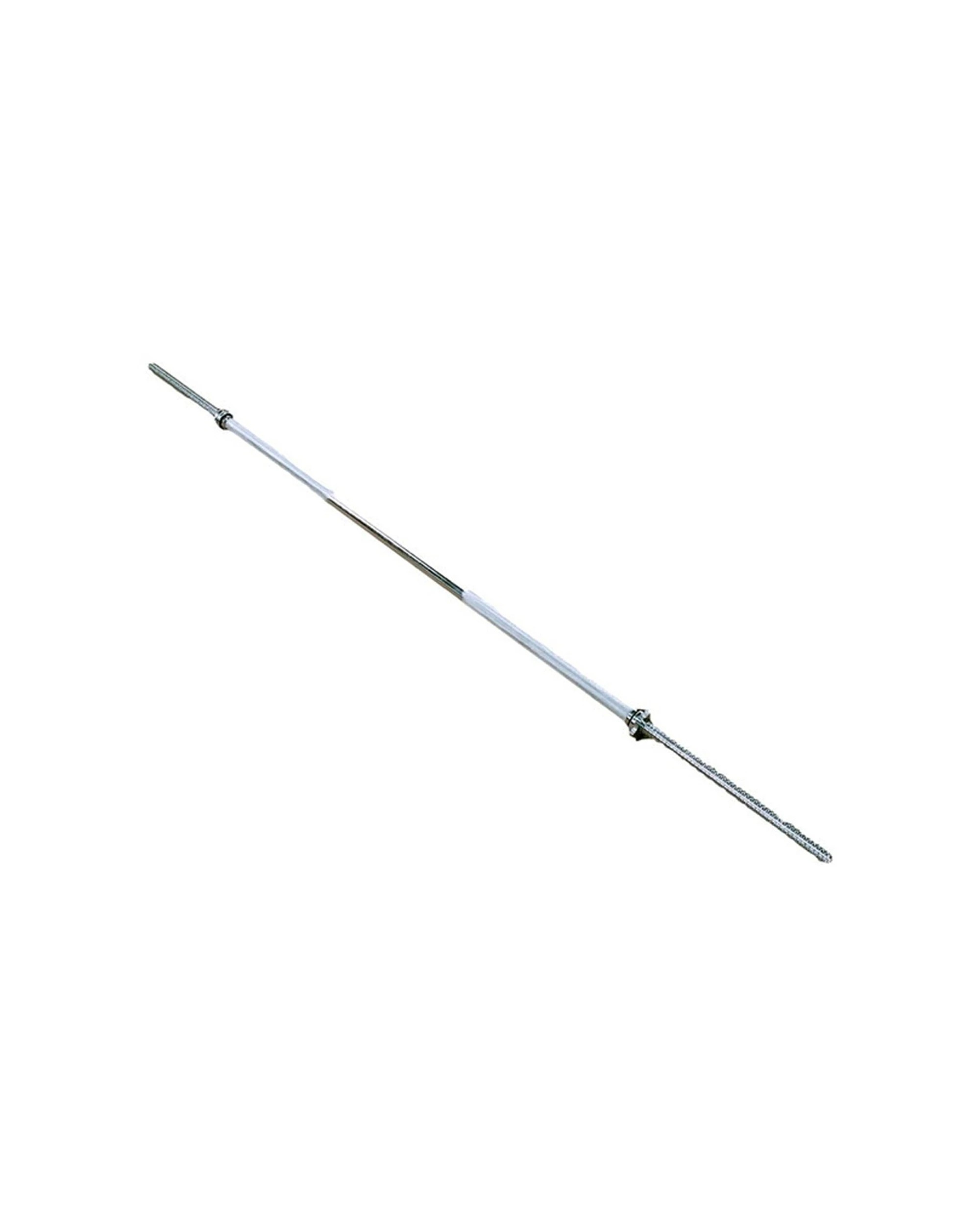 2 Buffalo Sports 1.8 Metre 20mm Barbell Bar Set With Screw Collars Spinlock - Silver, 2 of 2