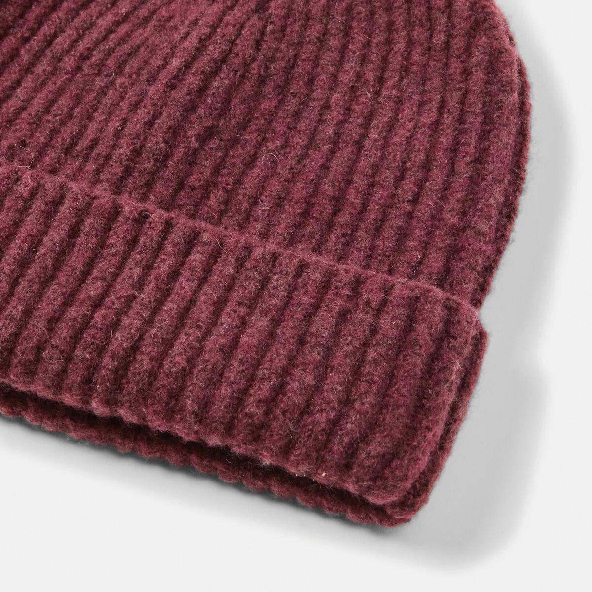 3 Basic Rib Beanie Mulberry, 3 of 4