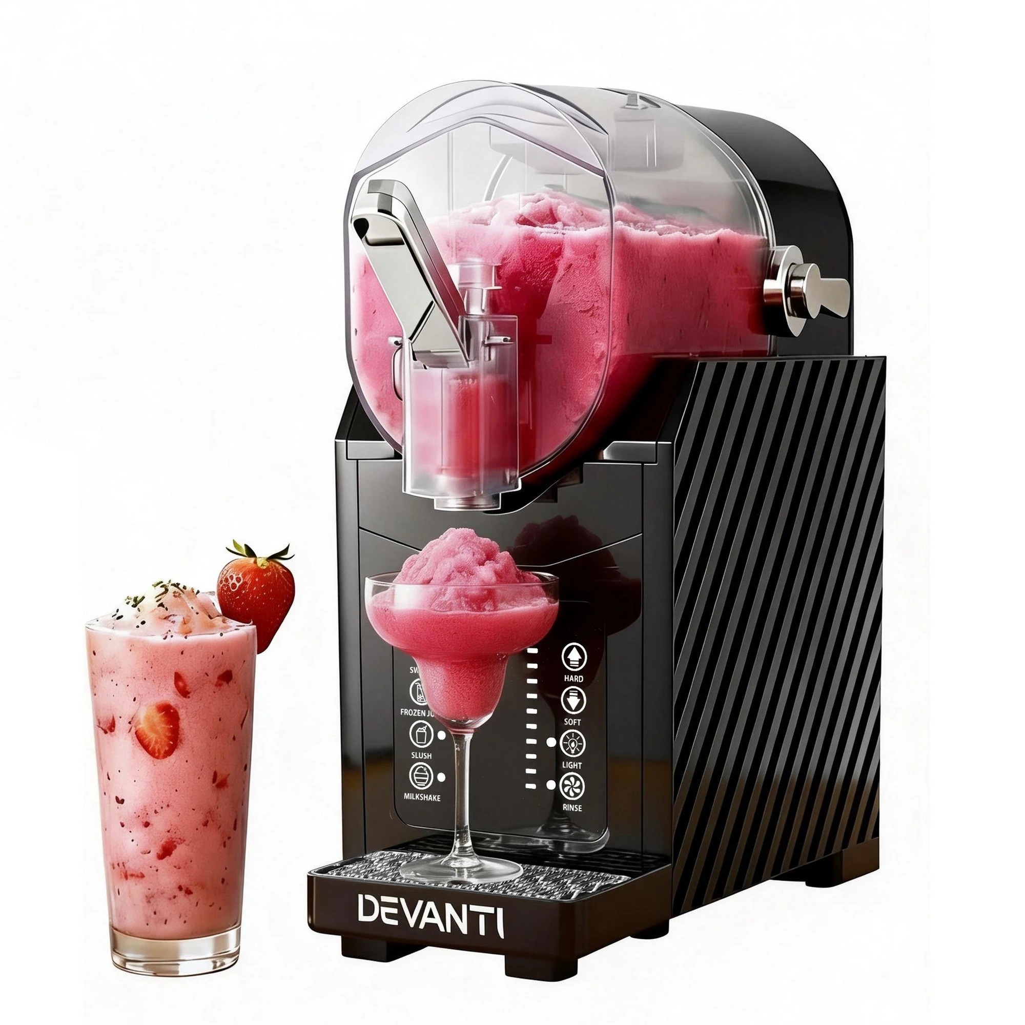 1 Devanti 1.8L Slushie Machine Maker Frozen Smoothies Milkshakes - Black, 1 of 10
