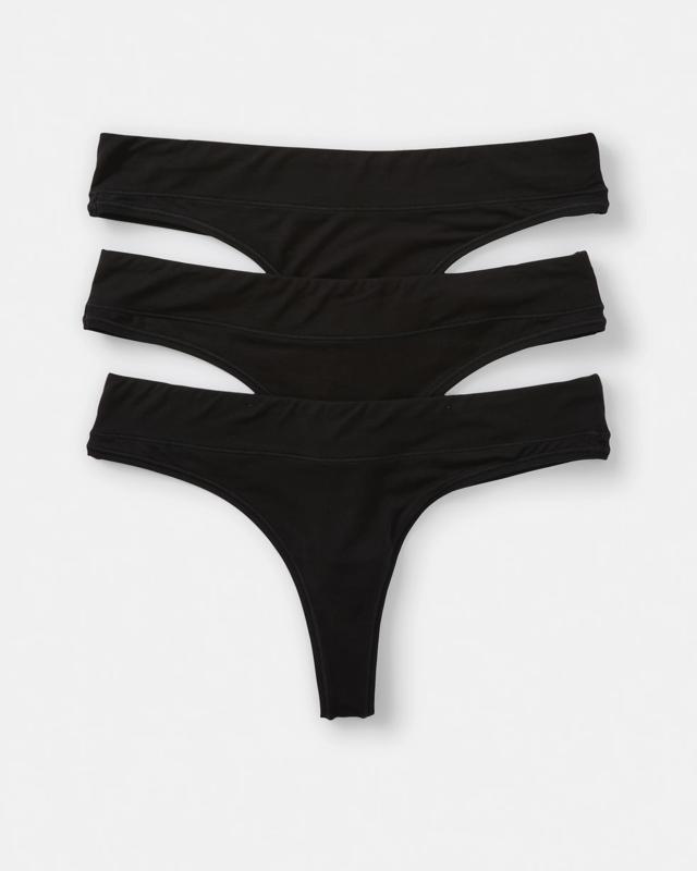 3 Pack Bamboo Blend G-String Br