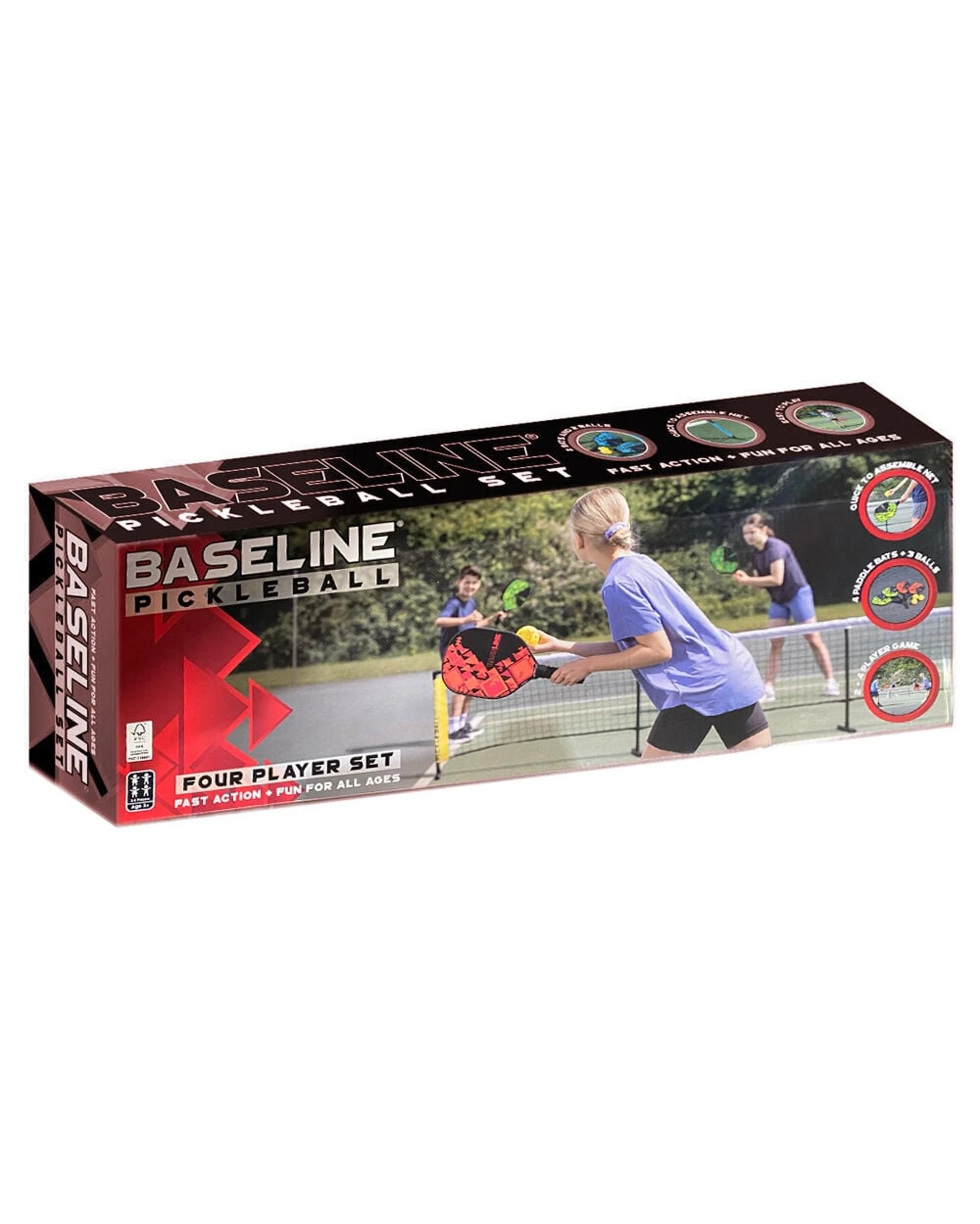 1 Baseline Pickleball 4 Player Bat, Ball and Net Set, 1 of 6