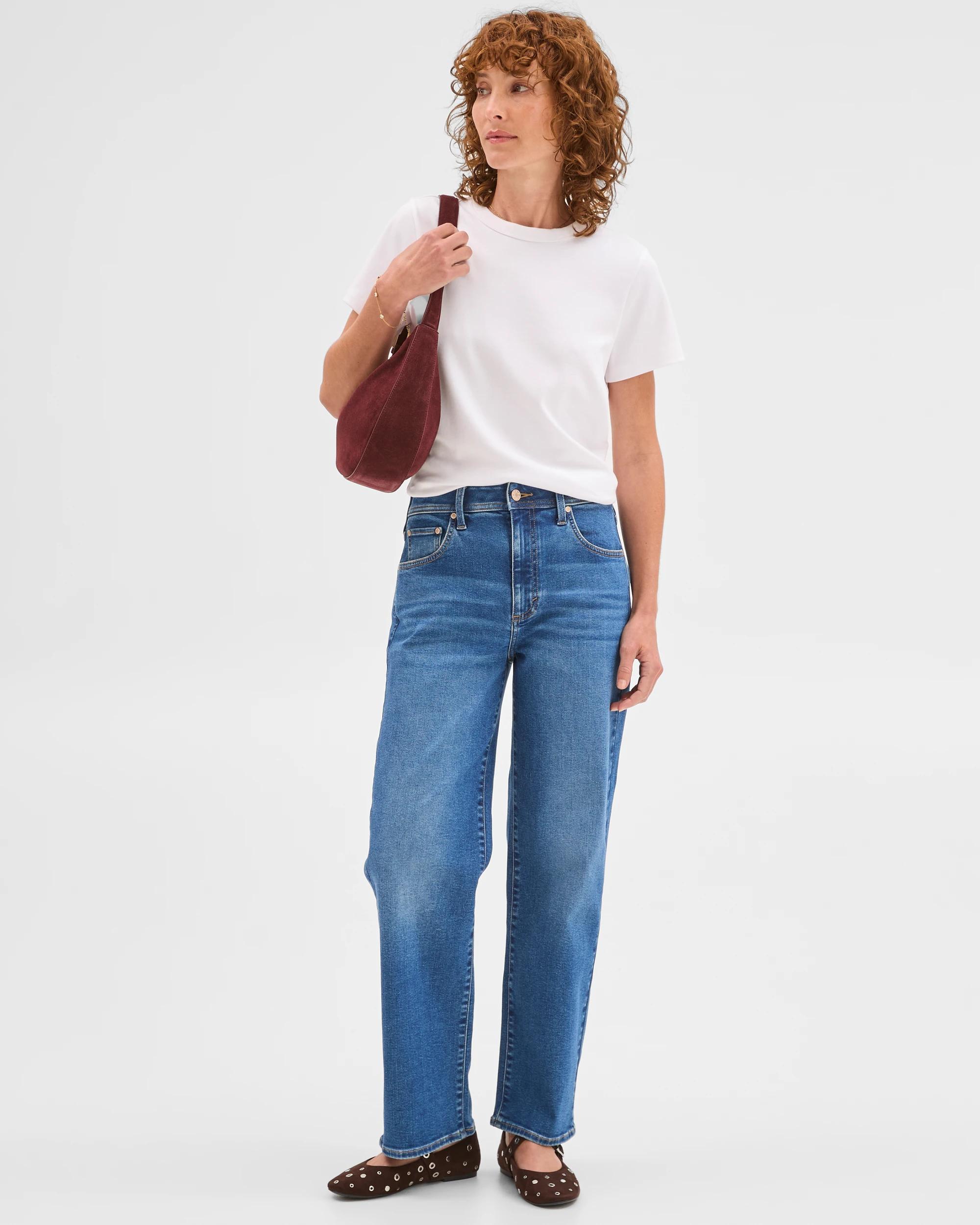 1 Target Denim Tara Slim Fit Straight Denim Jeans DARK WORN INDIGO, 1 of 7