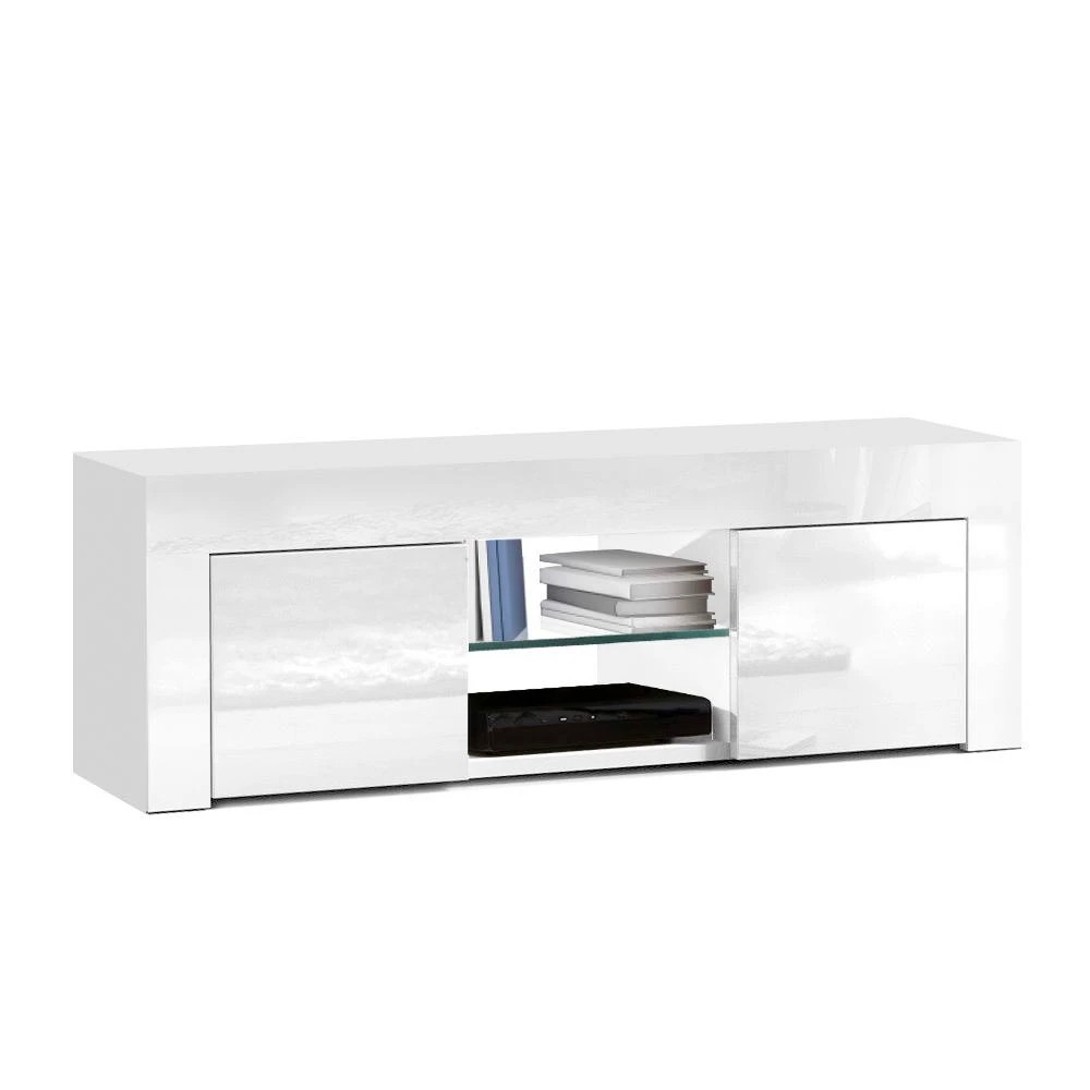1 Artiss Entertainment Unit TV Cabinet 130cm Ivan - White, 1 of 3