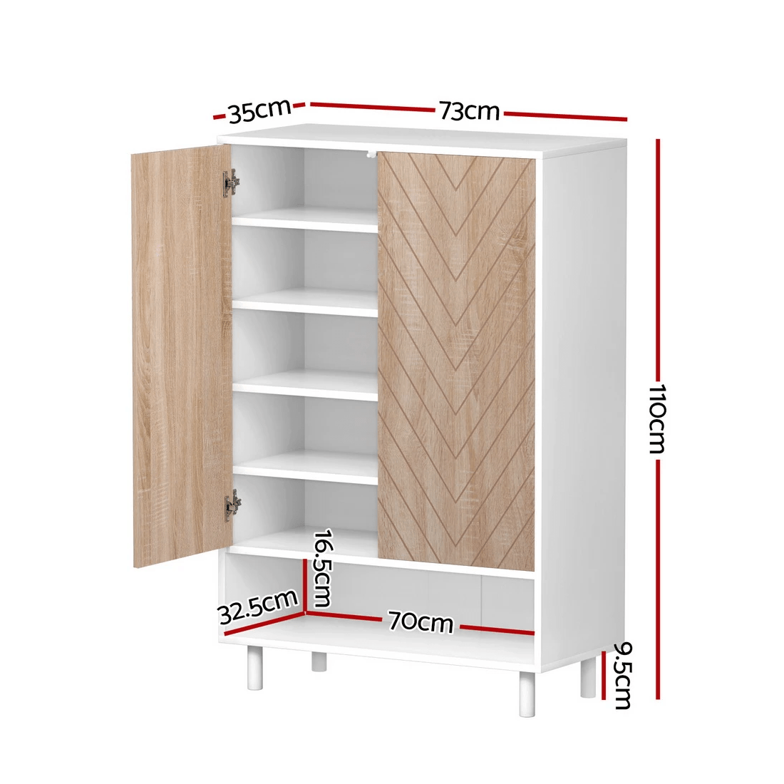 3 Artiss Shoe Rack Cabinet 24 Pairs 6-tier - Multi, 3 of 3