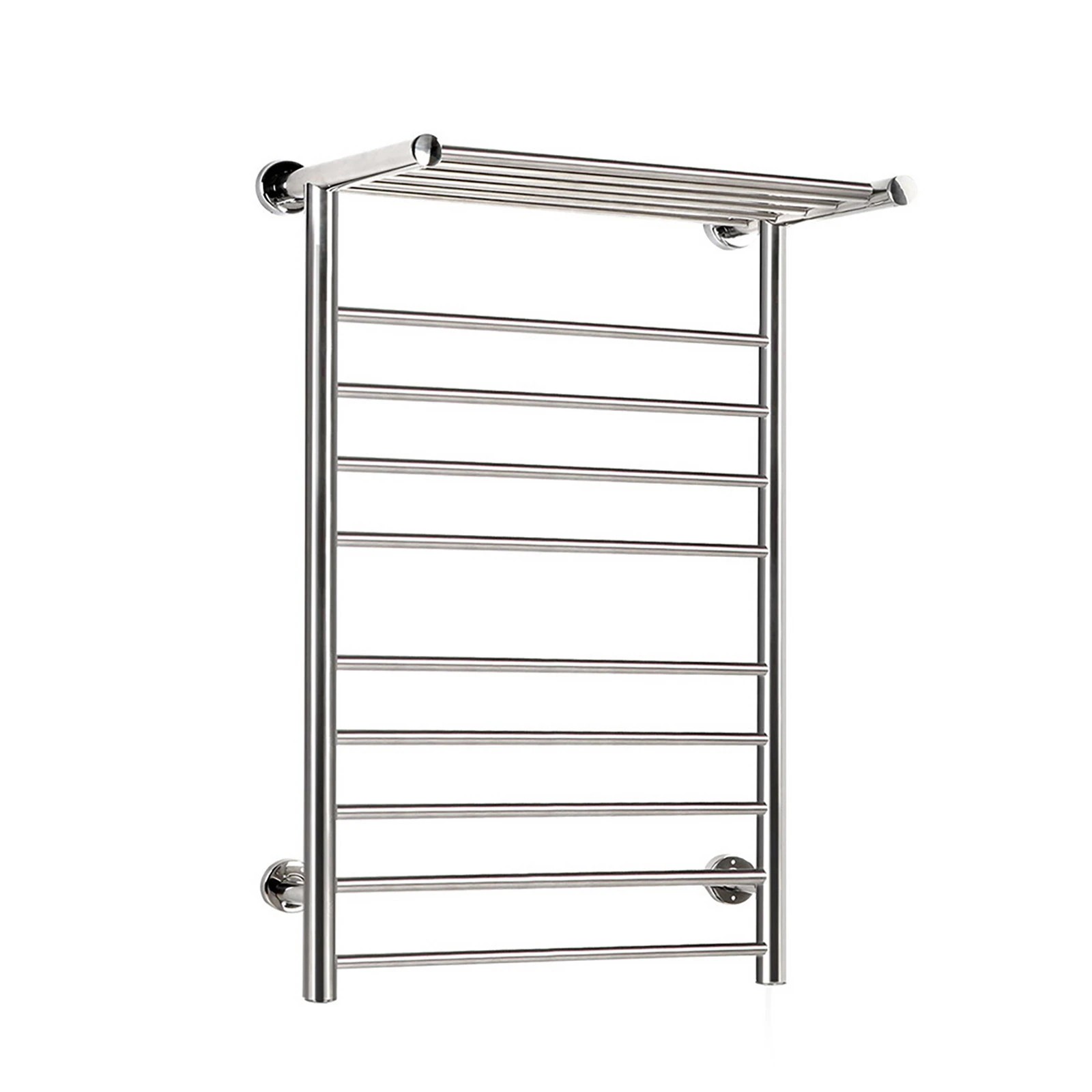 1 Devanti Electric Heated Towel Rail Rack 14 Bars Wall Mounted Clothes Dry Warmer - Silver, 1 of 8