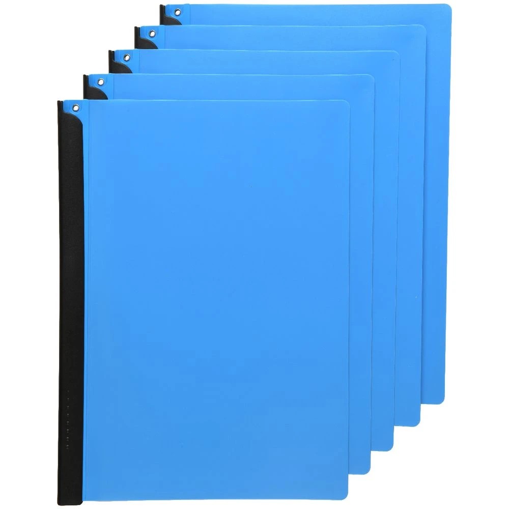 2 J.Burrows A4 Clamp Files 5 Pack Blue, 2 of 4