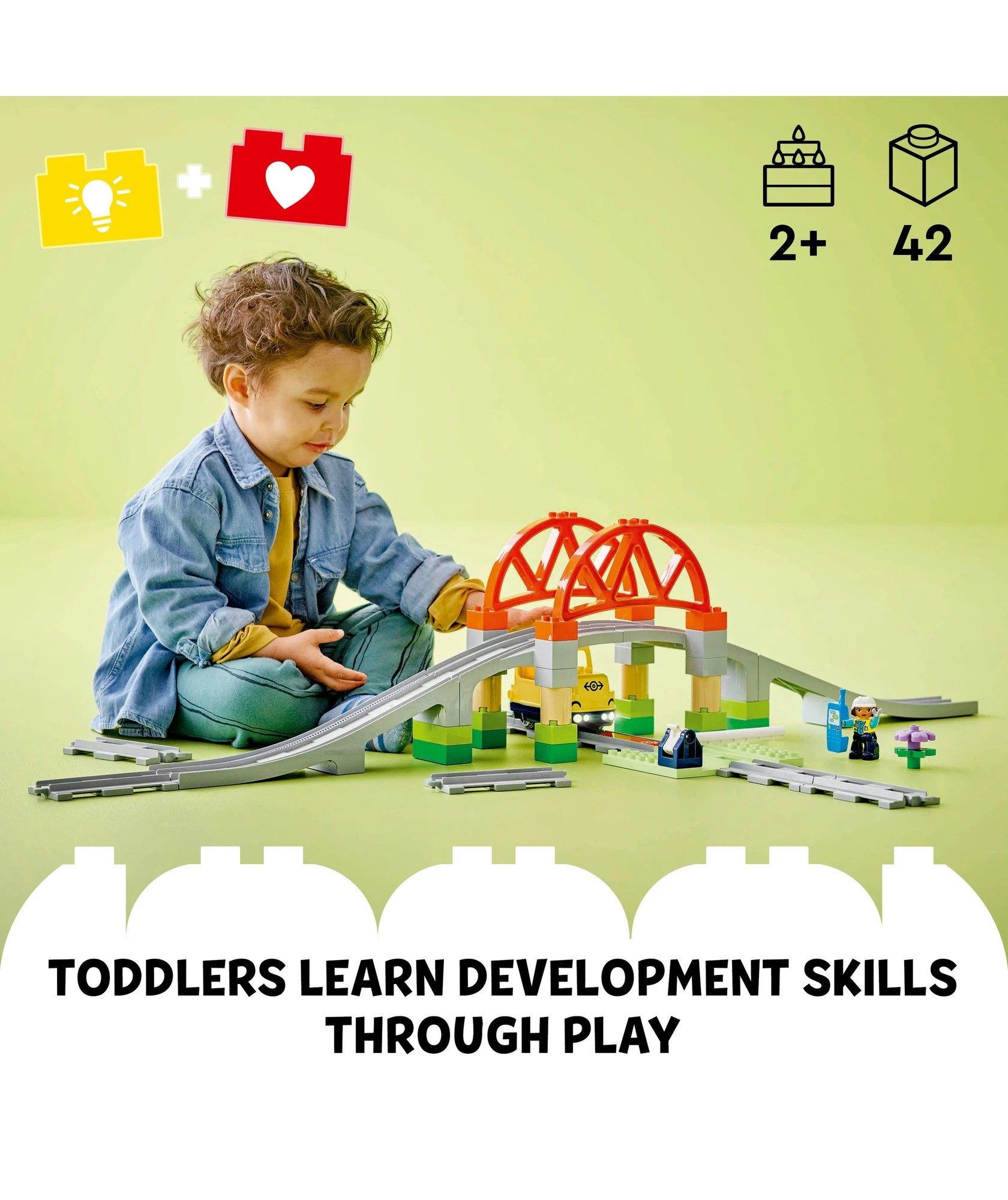 2 Lego® Duplo Town Train Bridge And Tracks Expansion Set 10426
 - Multi, 2 of 10