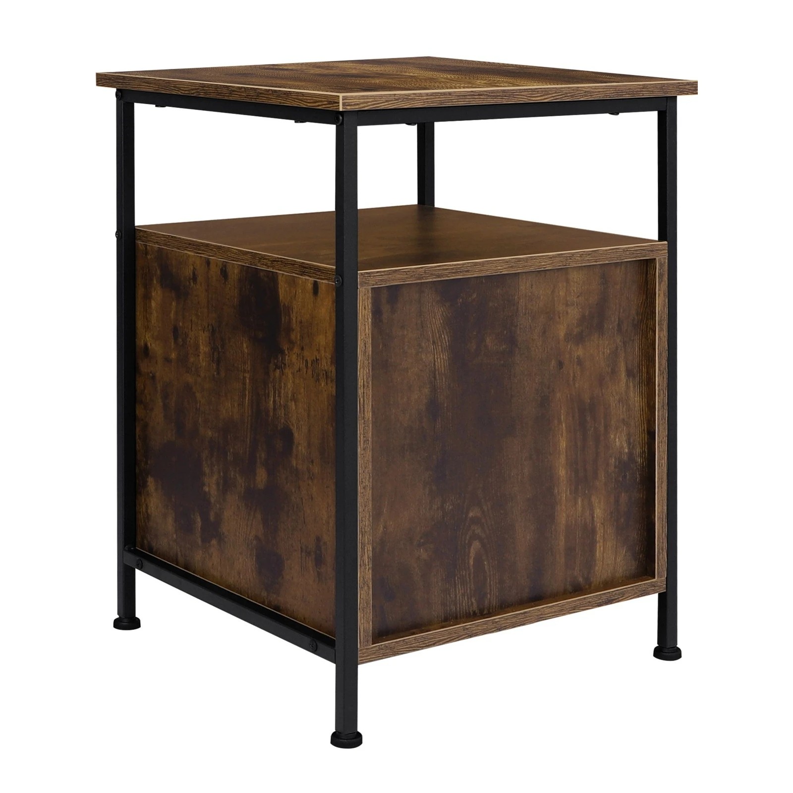 3 Alfordson Bedside Table Retro Wooden Nightstand Vintage Storage Side Cabinet - Brown, 3 of 10