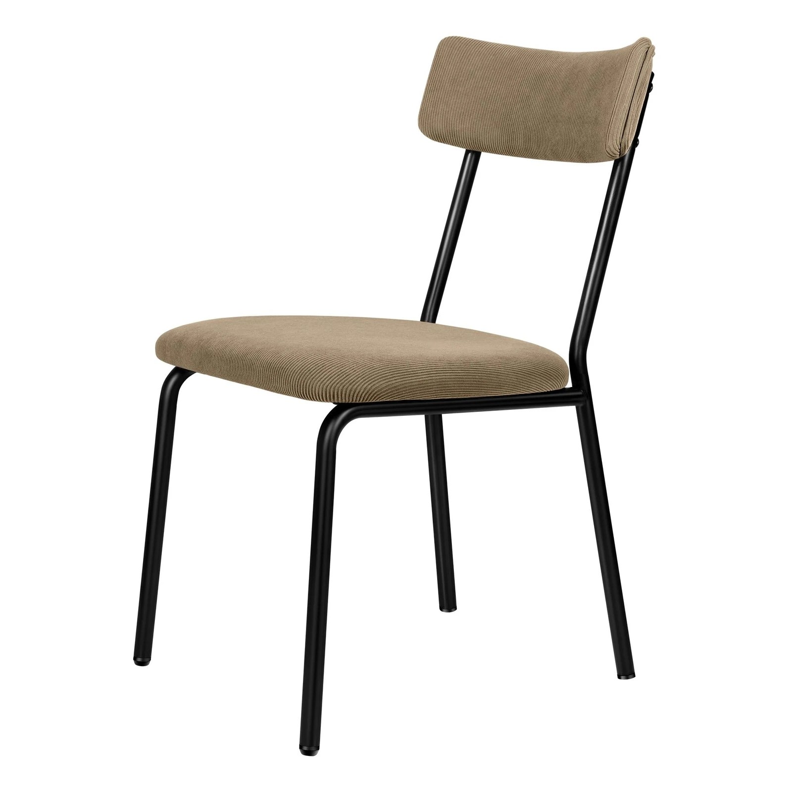 10 Alfordson 4x Dining Chairs Accent Kitchen Lounge Curved Backrest Corduroy - Khaki, 10 of 10