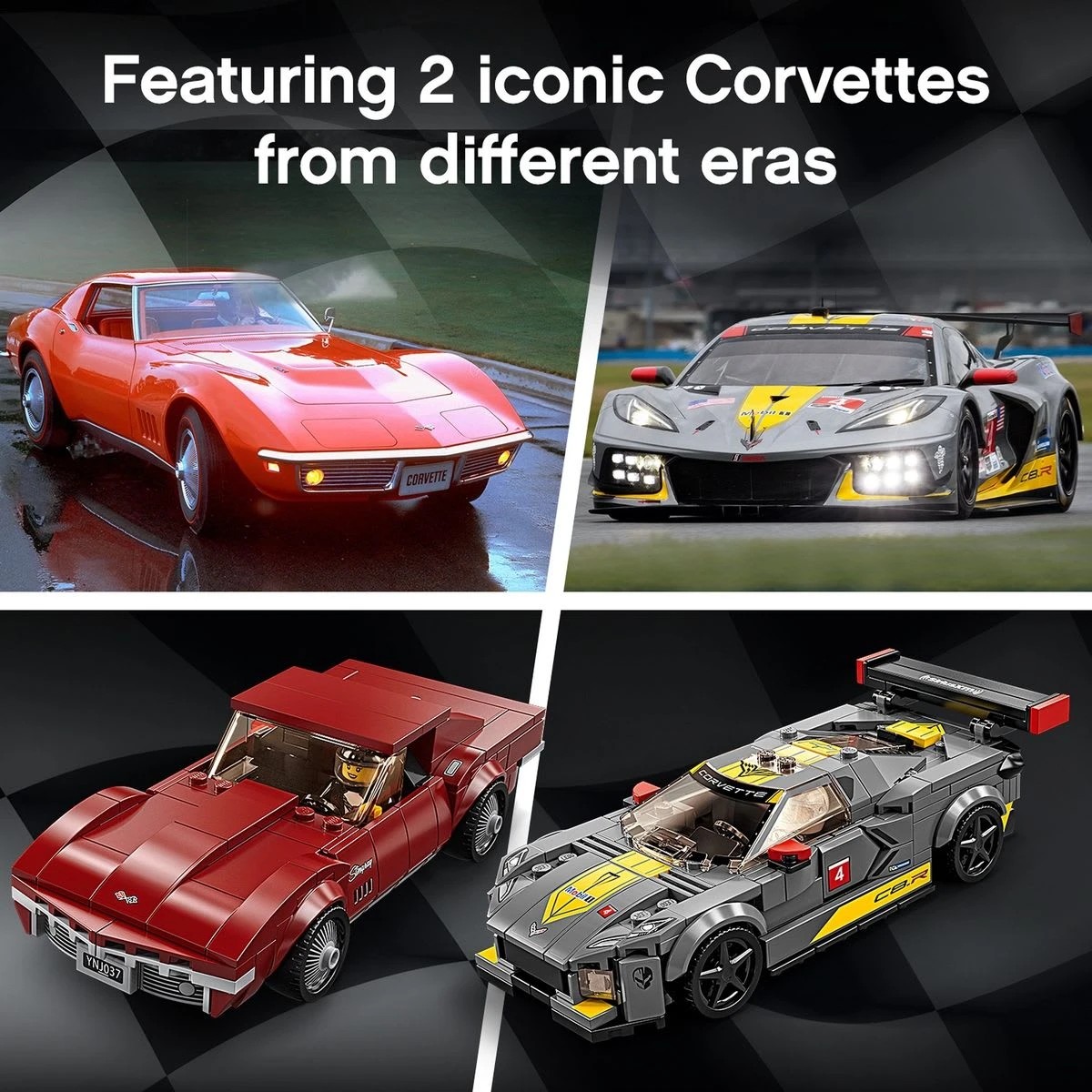 7 LEGO Speed Champions Chevrolet Corvette C8.R Race Car and 1968 Chevrolet Corvette 76903, 7 of 9