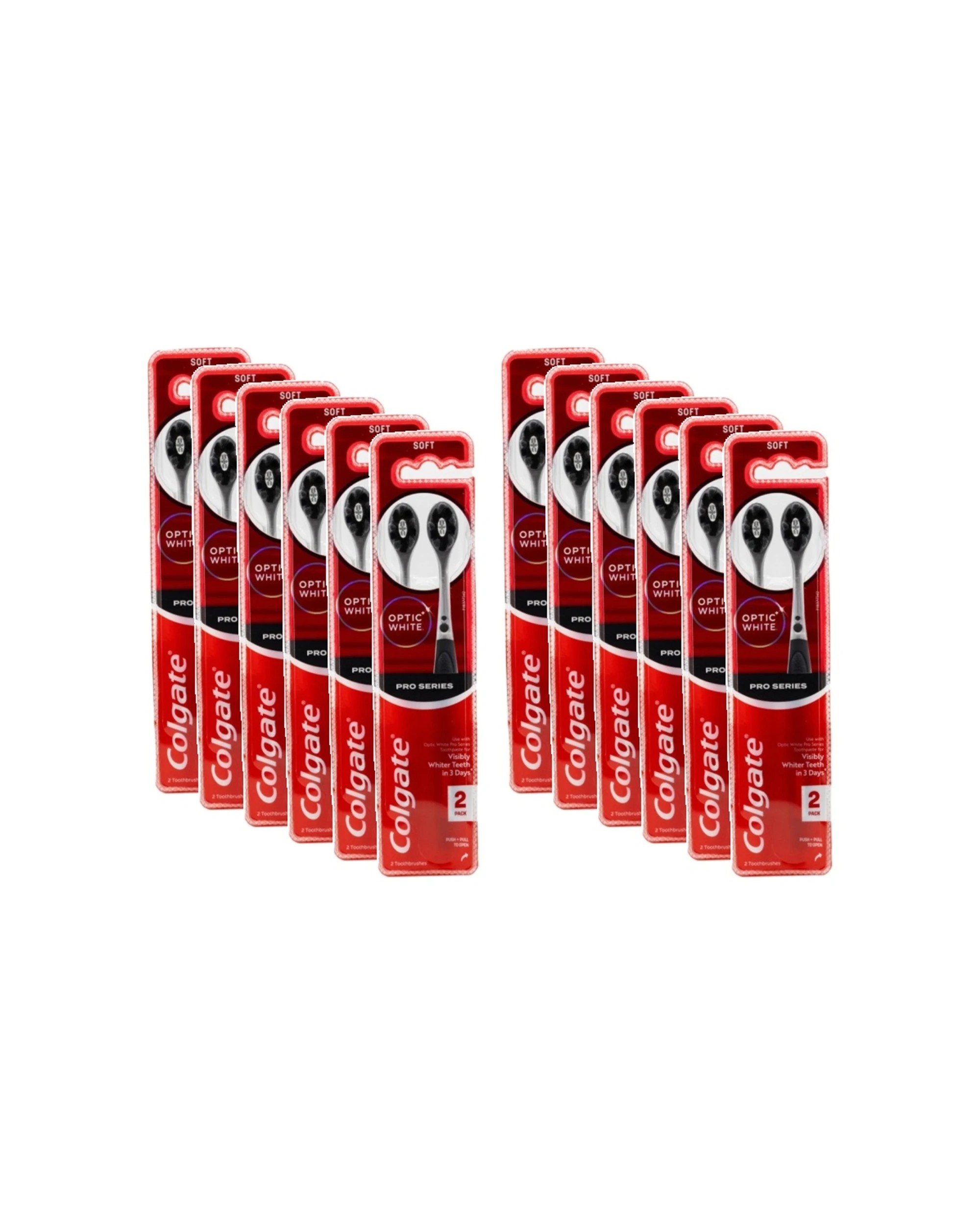 1 Colgate 12x 2pc Toothbrush Optic Pro Series Soft Pack - Multi, 1 of 3