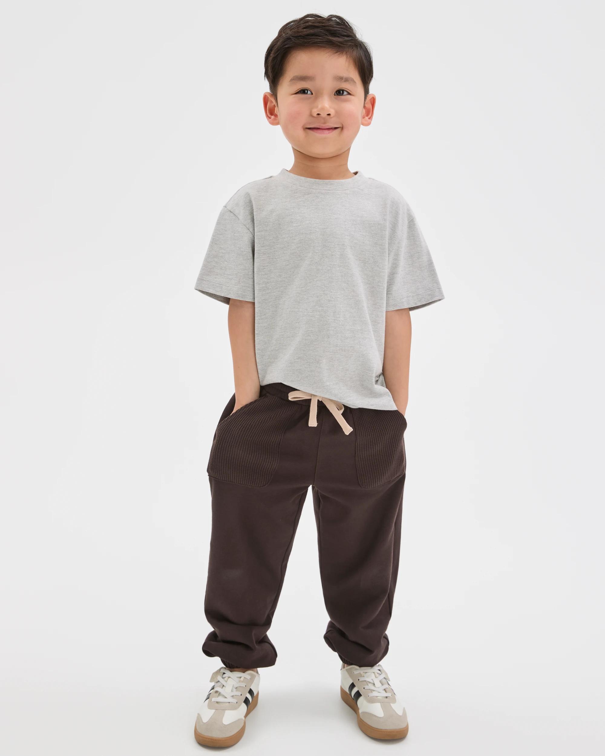 1 Target Kids Boys Lightweight Australian Cotton Trackpants BROWN, 1 of 6