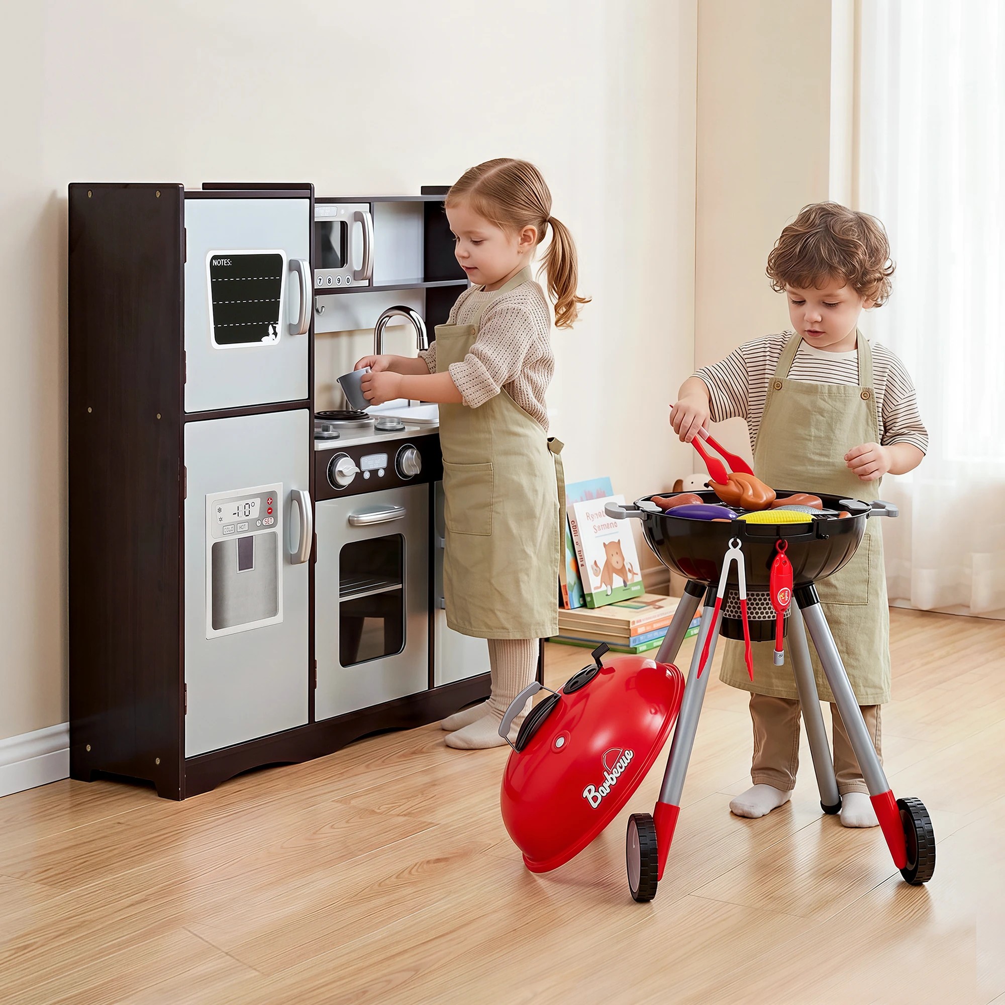 8 Keezi Kids Kitchen And BBQ Playset - Multi, 8 of 8