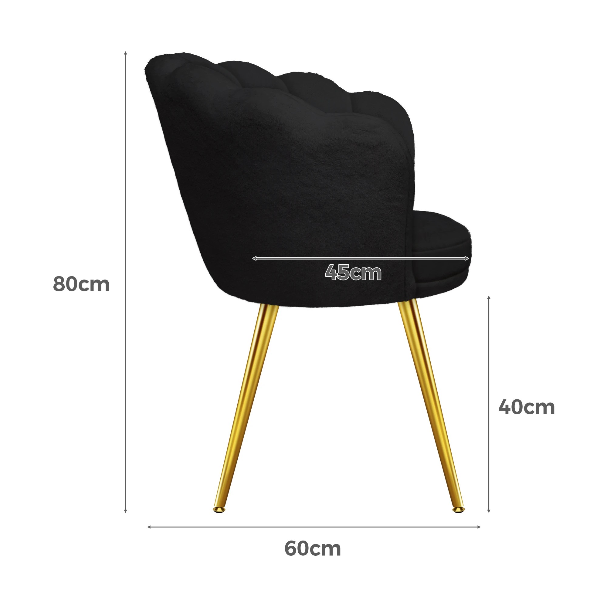 7 Alfordson Armchair Lounge Chair Plush Accent Chair Upholstered Sofa Couch - Black, 7 of 9