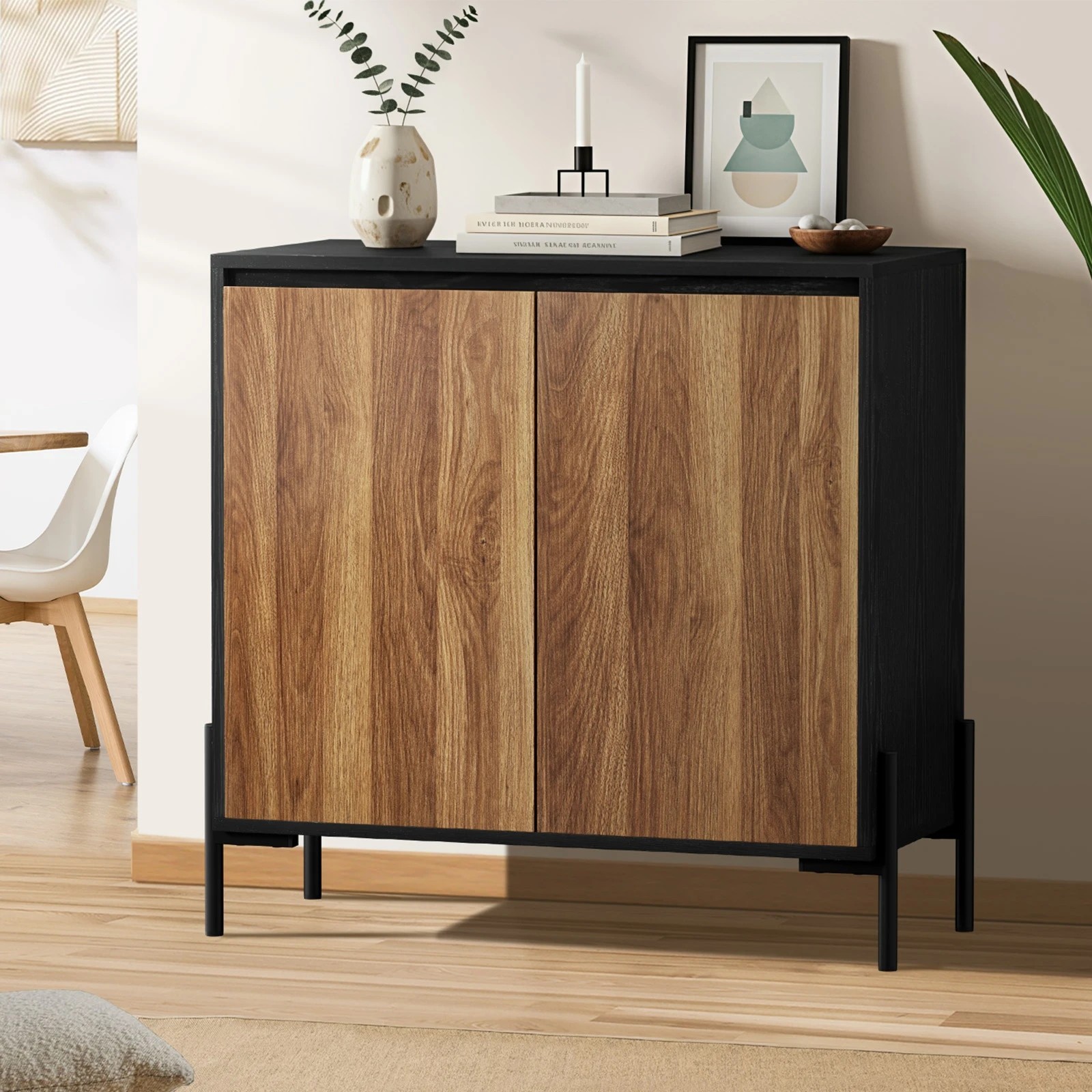 3 Oikiture Buffet Sideboard 2 Doors - Brown, 3 of 10