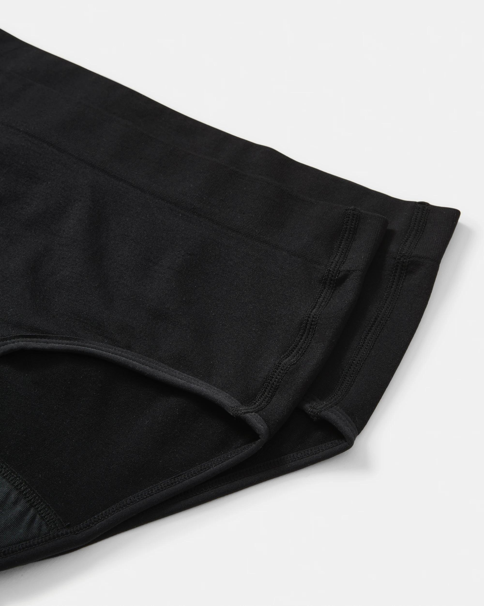 6 2 Pack Smoothing Full Period Briefs - Moderate and Heavy flow Black, 6 of 6