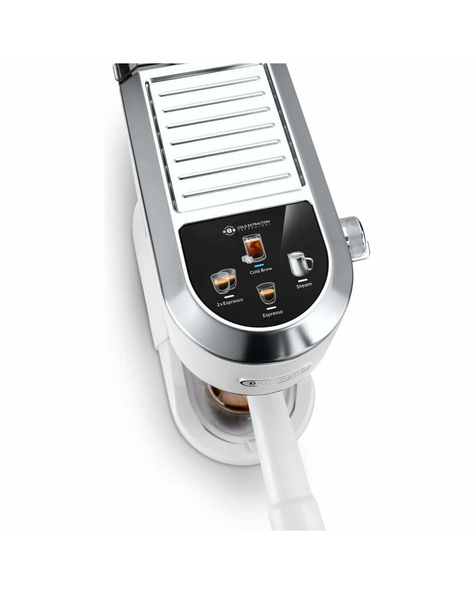 3 De'Longhi Dedica Duo Coffee Machine with Cold Brew White, 3 of 5