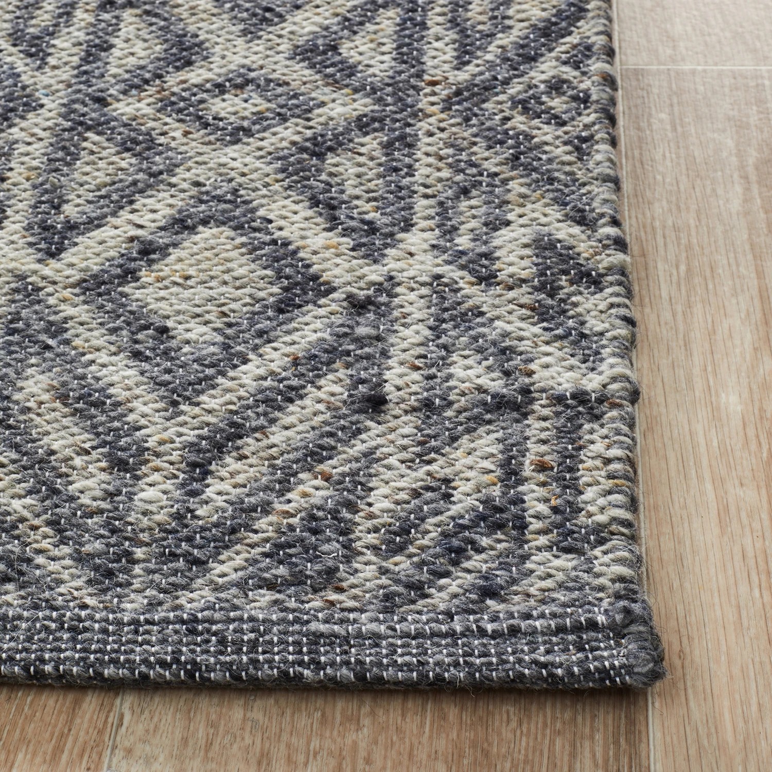 4 Common Ground Rugs Memento 150 320x230cm - Extra Large Handwoven Wool Floor Rug - Blue, 4 of 7