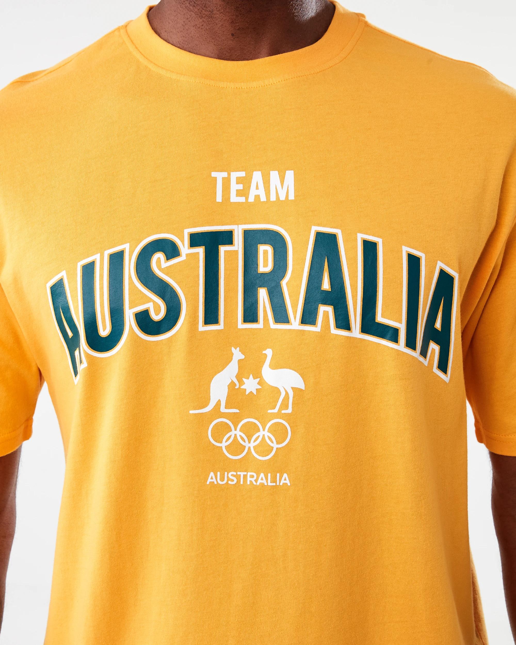 6 Team Australia Adult T-shirt Yellow, 6 of 7