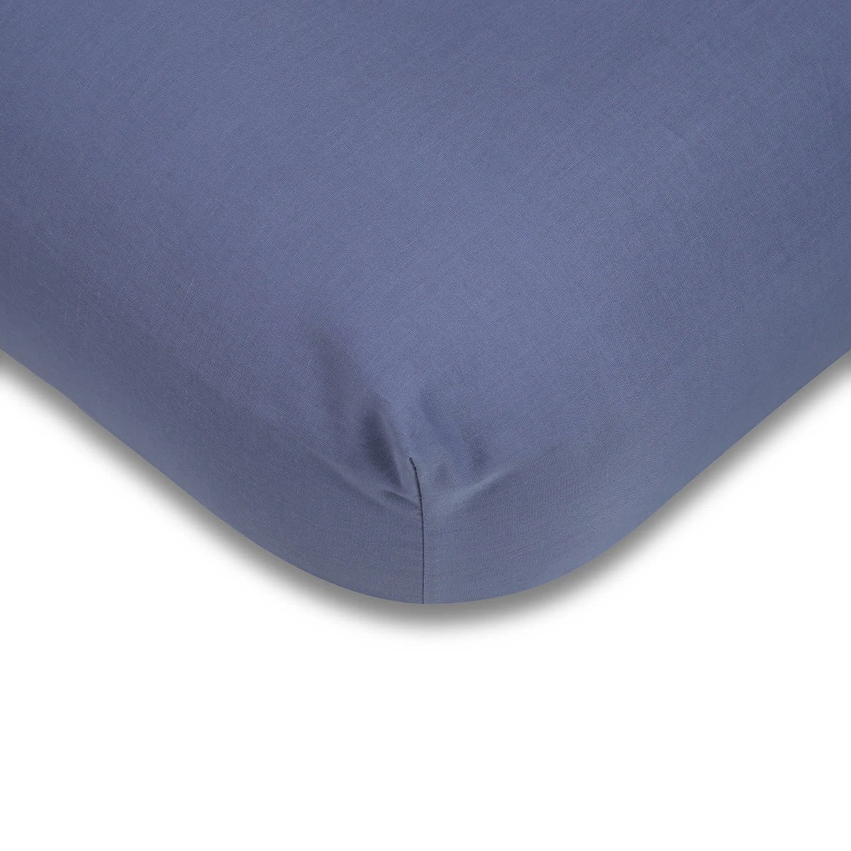 1 180 Thread Count Fitted Sheet - Single Bed, Mid Blue, 1 of 3
