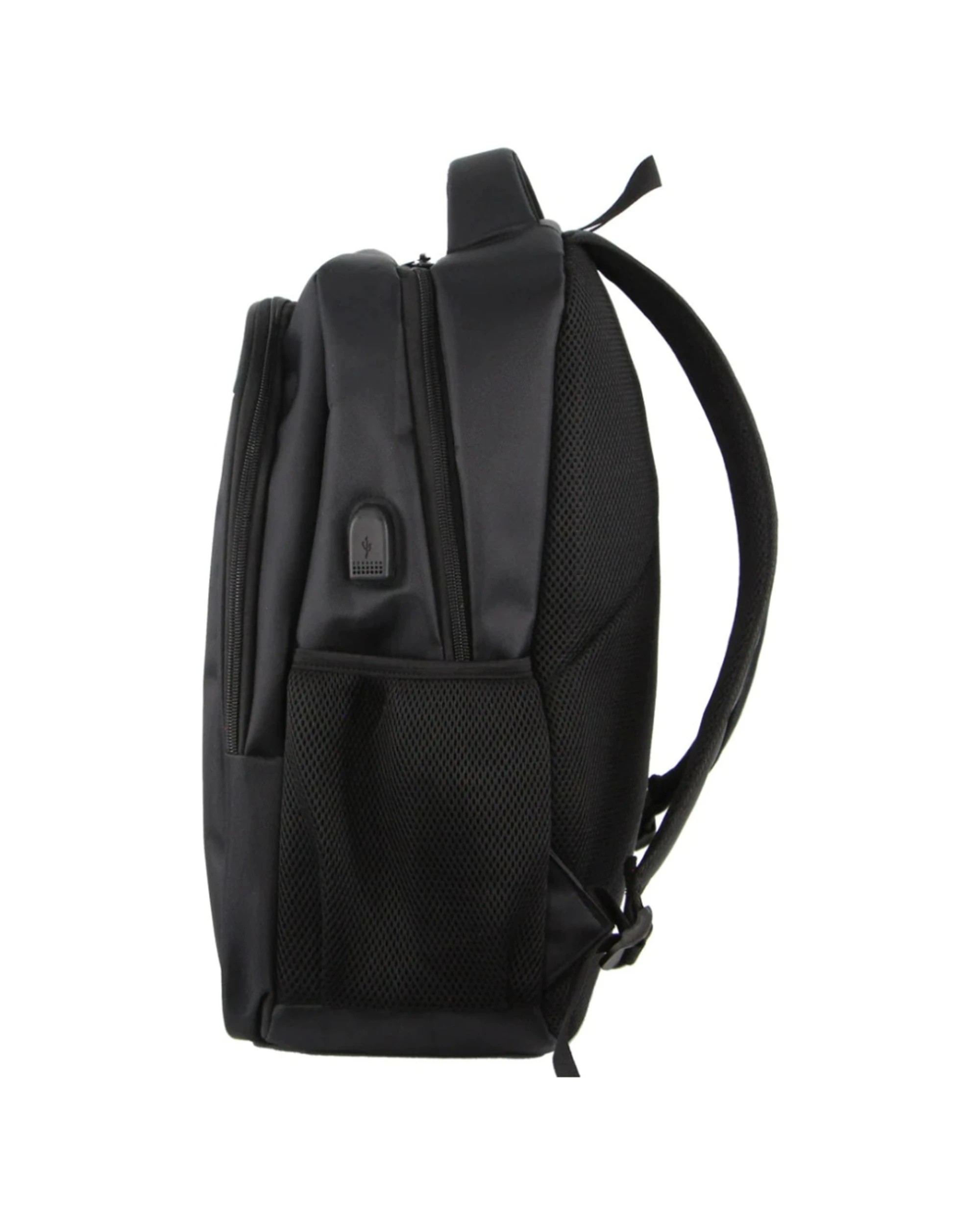 2 Pierre Cardin Laptop Backpack Padded Section USB Port RFID Ergonomic Straps - Black, 2 of 3