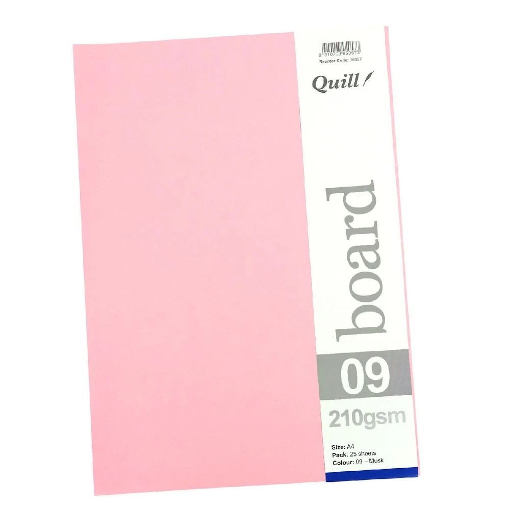 4 Quill A4 210gsm Board Musk 25 Pack, 4 of 4