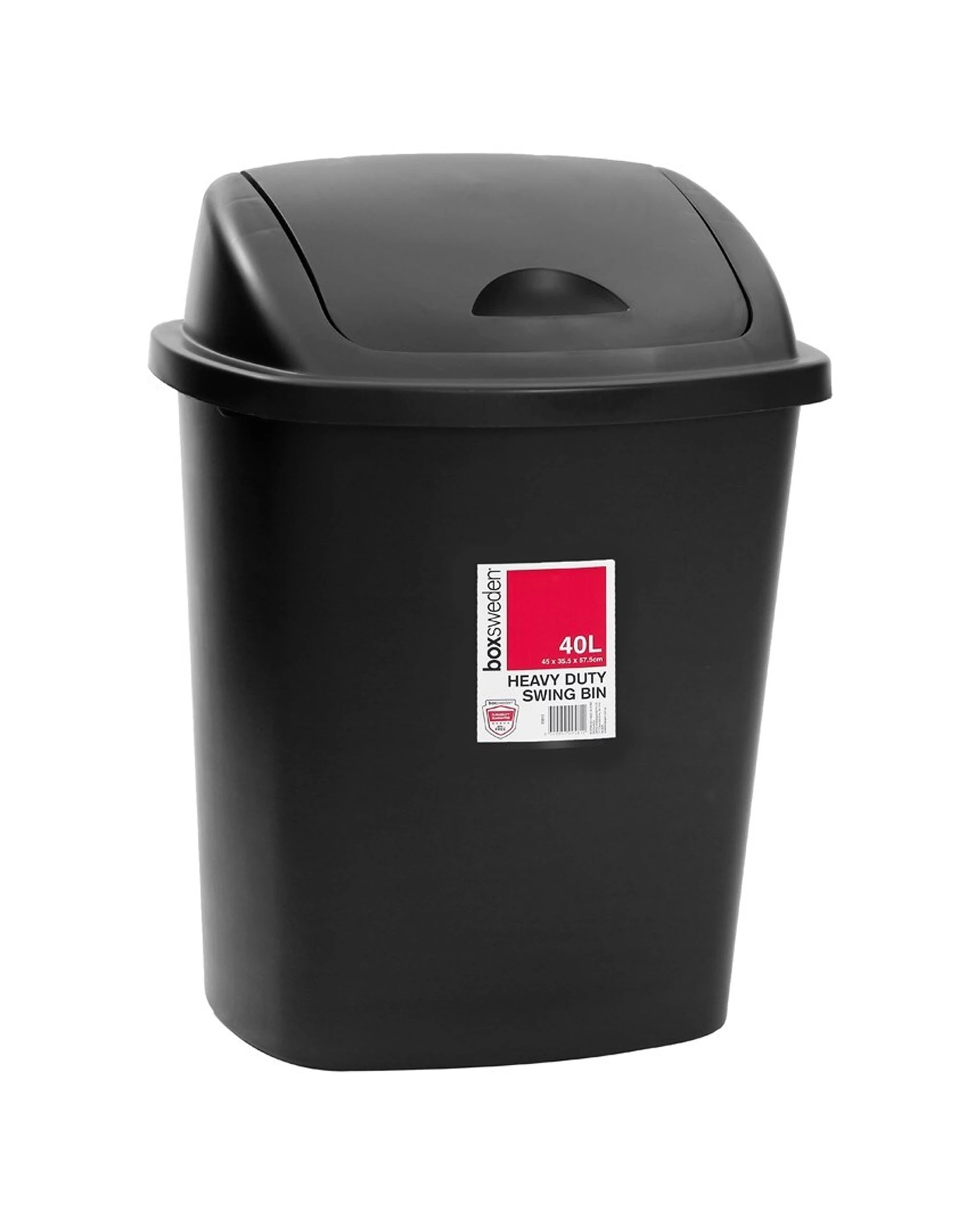1 Boxsweden 40l Swing Lid Trash Bin 44x35.5cm Heavy Duty Garbage Can - Assorted, 1 of 5