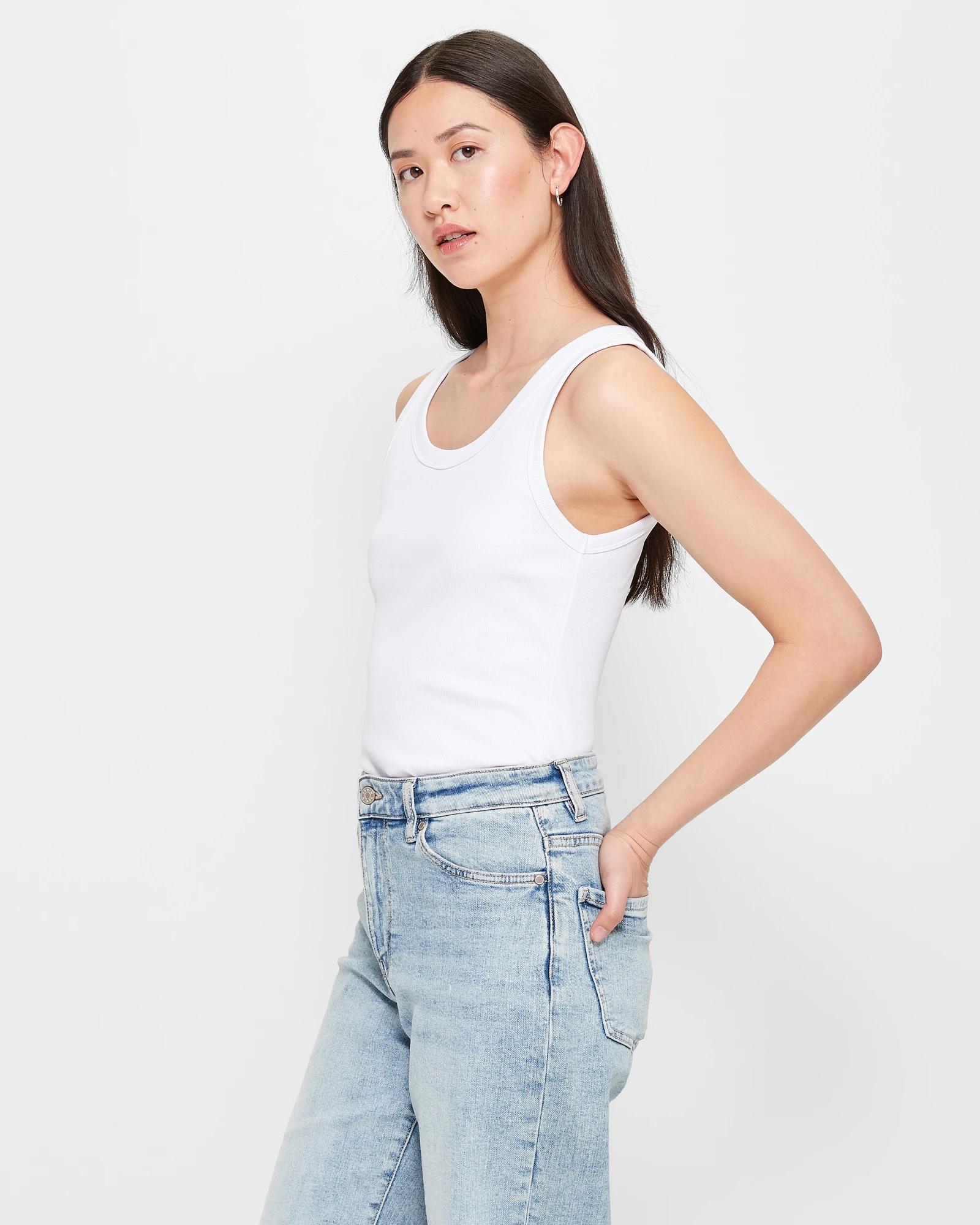 3 Target Australian Cotton Rib Tank Top BRILLIANT WHITE, 3 of 10