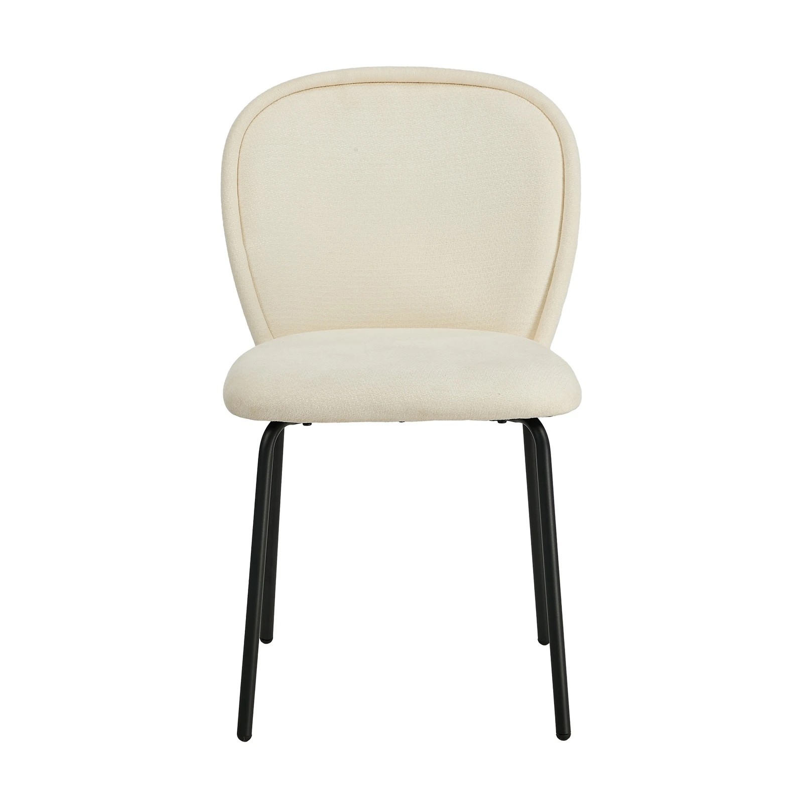 7 Oikiture 4x Dining Chairs Kitchen Accent Chairs Chenille Pad Metal Legs - Beige, 7 of 9
