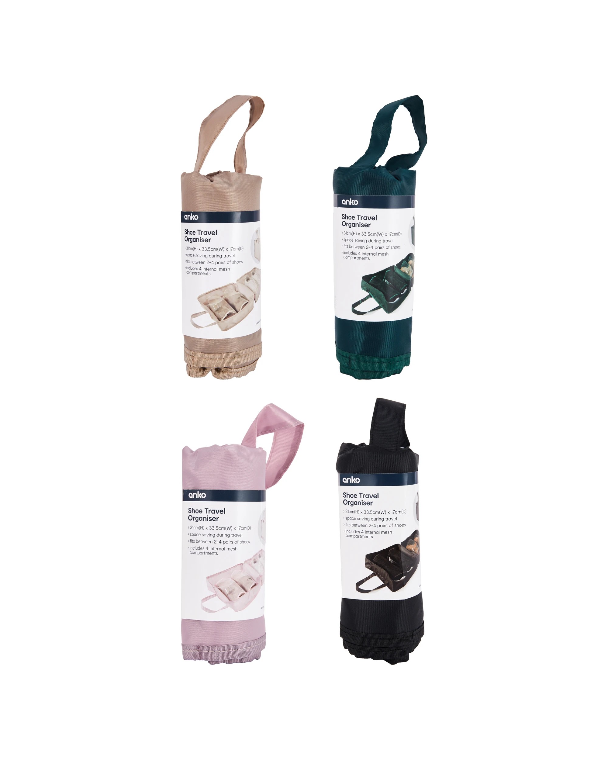 7 Shoe Travel Organiser - Assorted, 7 of 7