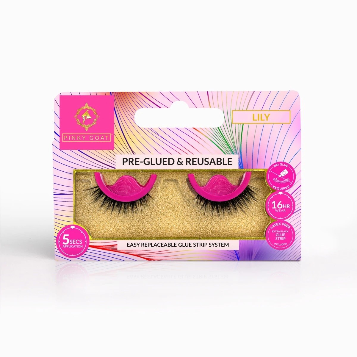 1 Pinky Goat Pre-Glued and Reusable Lashes - Lily, 1 of 3