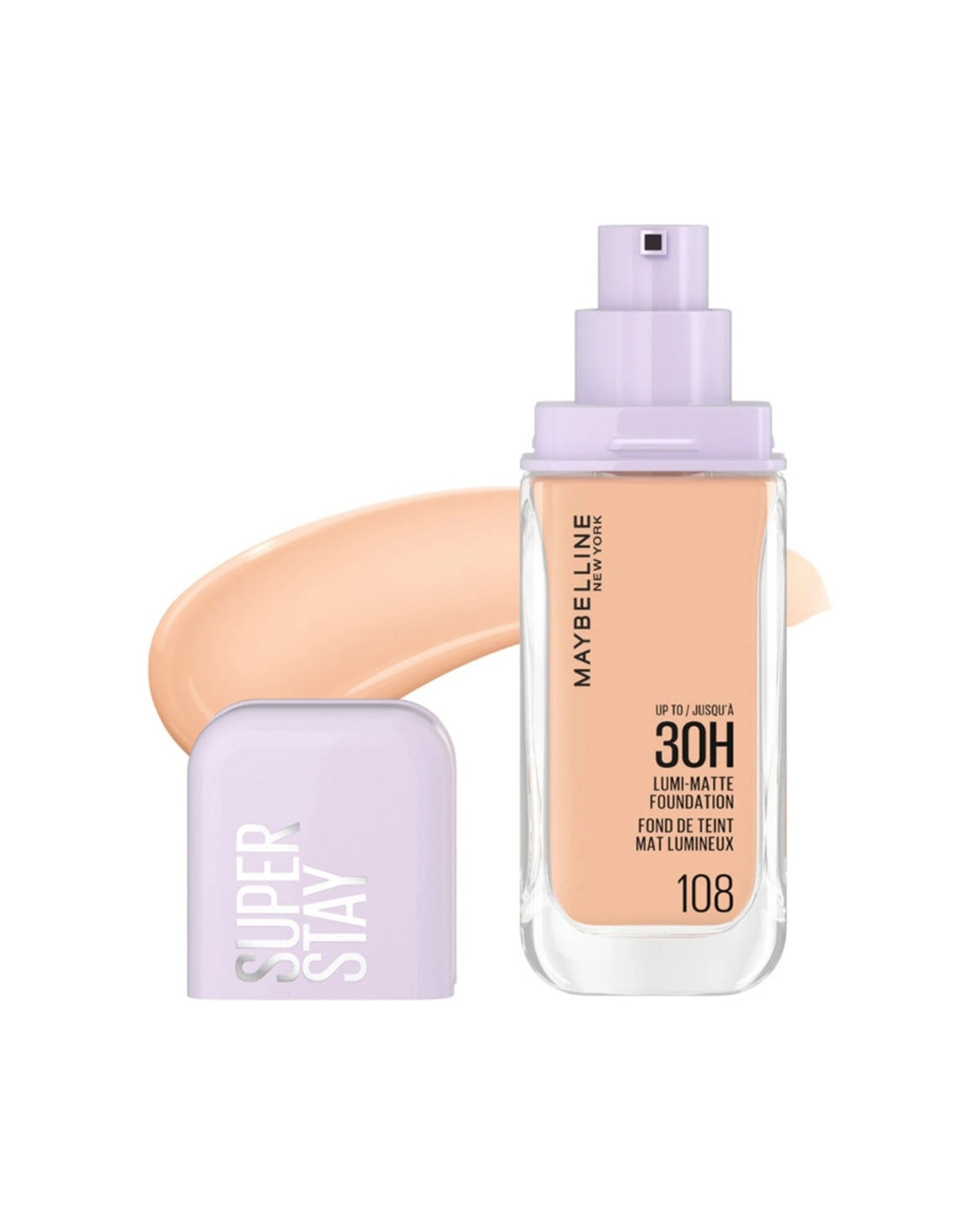 2 Maybelline Superstay Lumi Long Wearing 30hr Matte Foundation 108 - Beige, 2 of 2