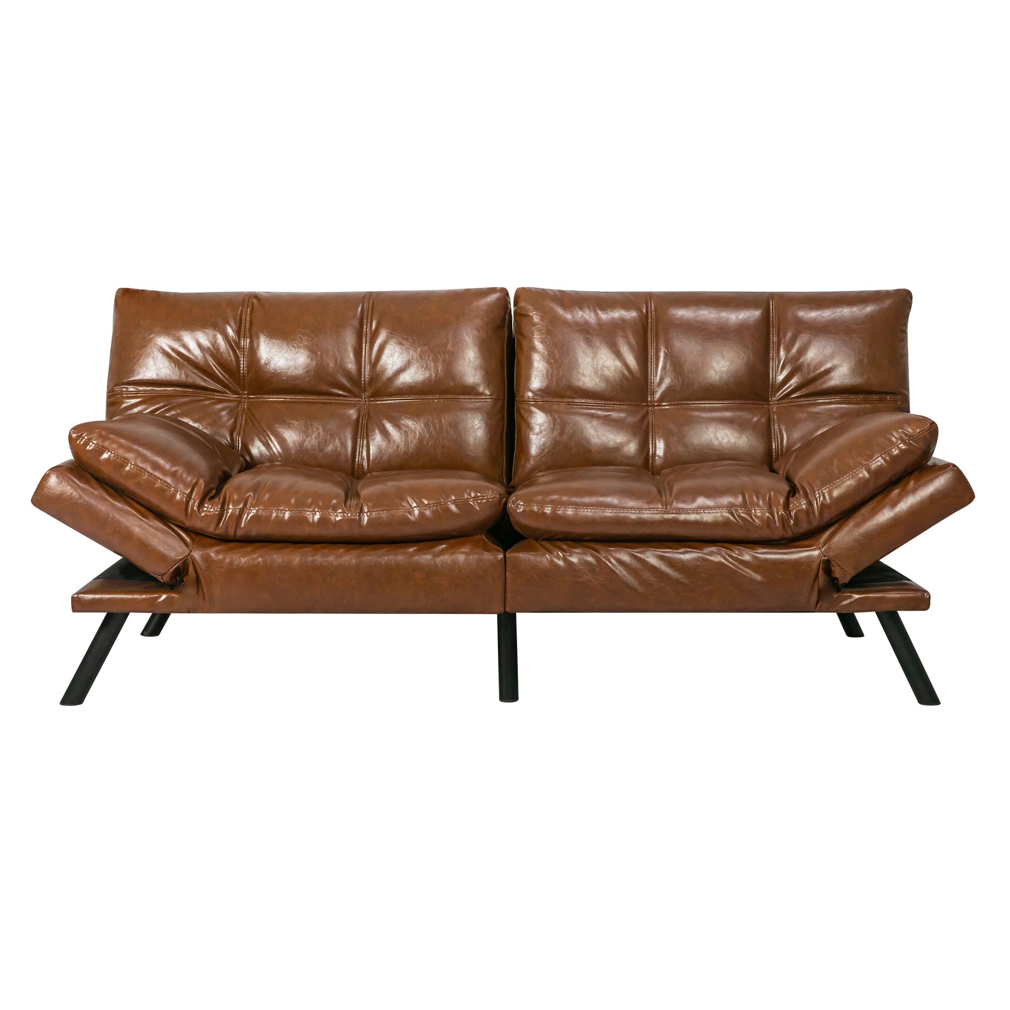 1 Levede 3 Seater Leather Sofa Bed, 1 of 4