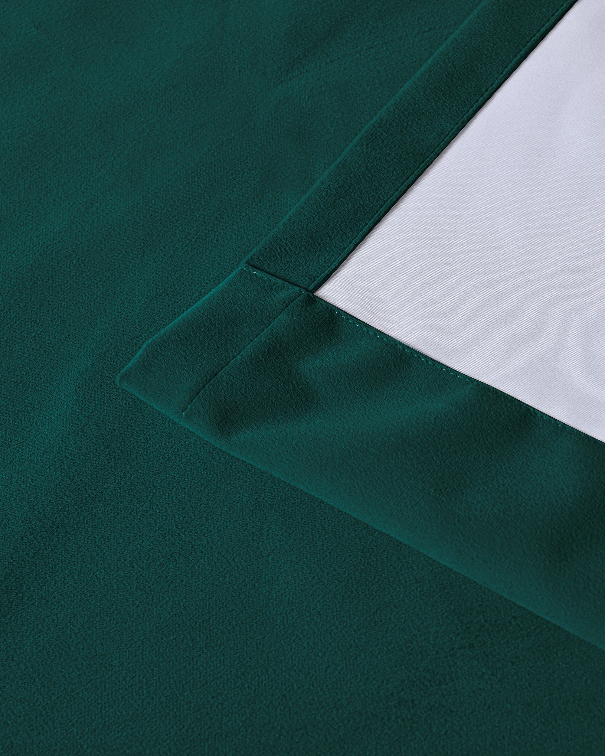 3 Cadence & Co. Byron Matte Velvet 100% Blockout S-Fold Curtain 485x280cm - Fits 280cm Track - Deep Teal, 3 of 5