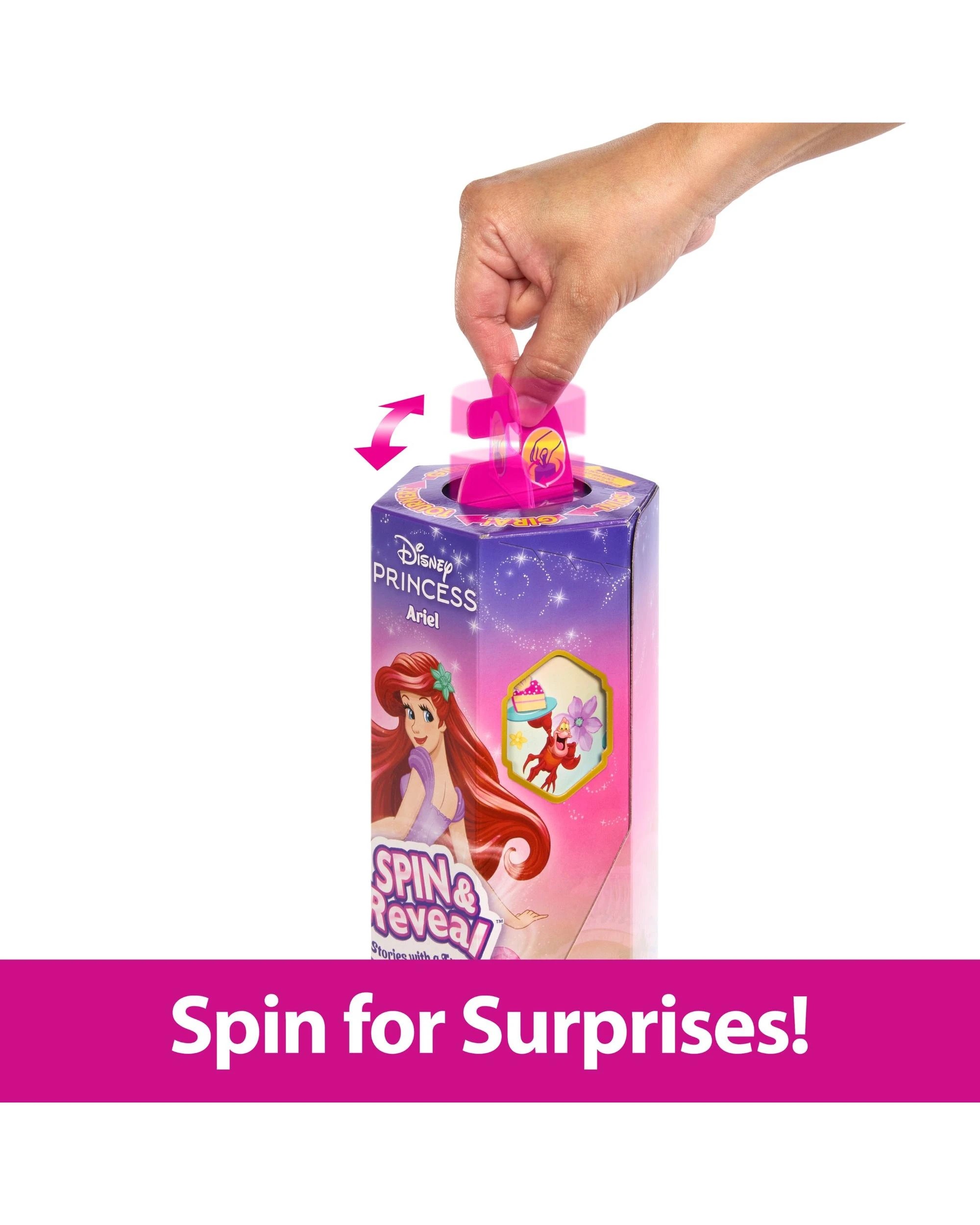 2 Disney Princess Spin and Reveal Ariel Fashion Doll, 2 of 6