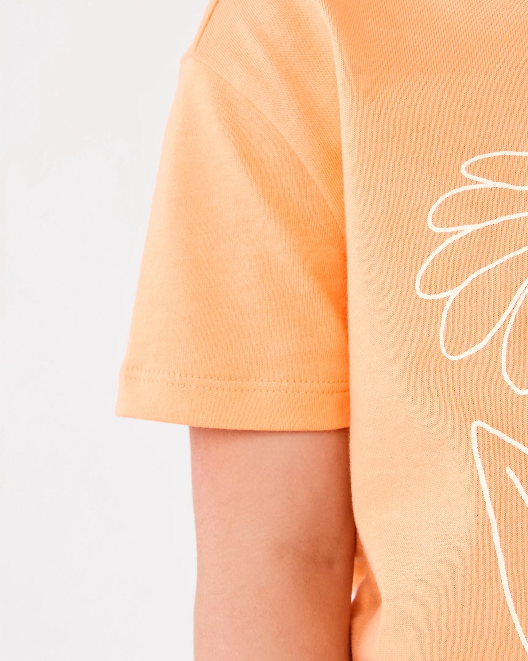 6 Printed T-shirt Orng Flwr, 6 of 8